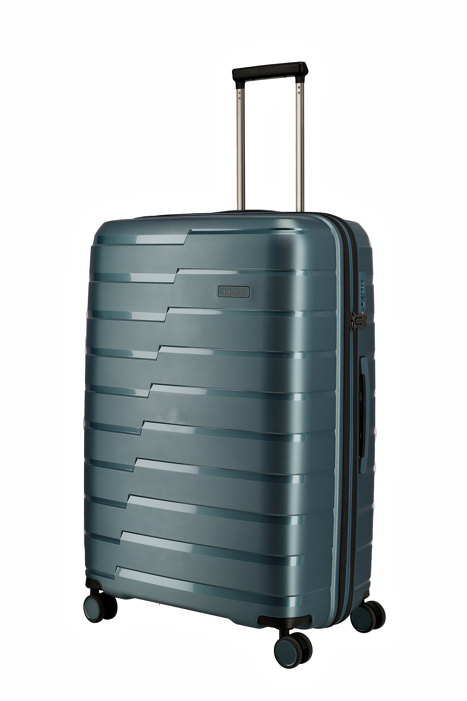 Travelite Koffer Air Base 4 Rollen Trolley L 77 cm Eisblau