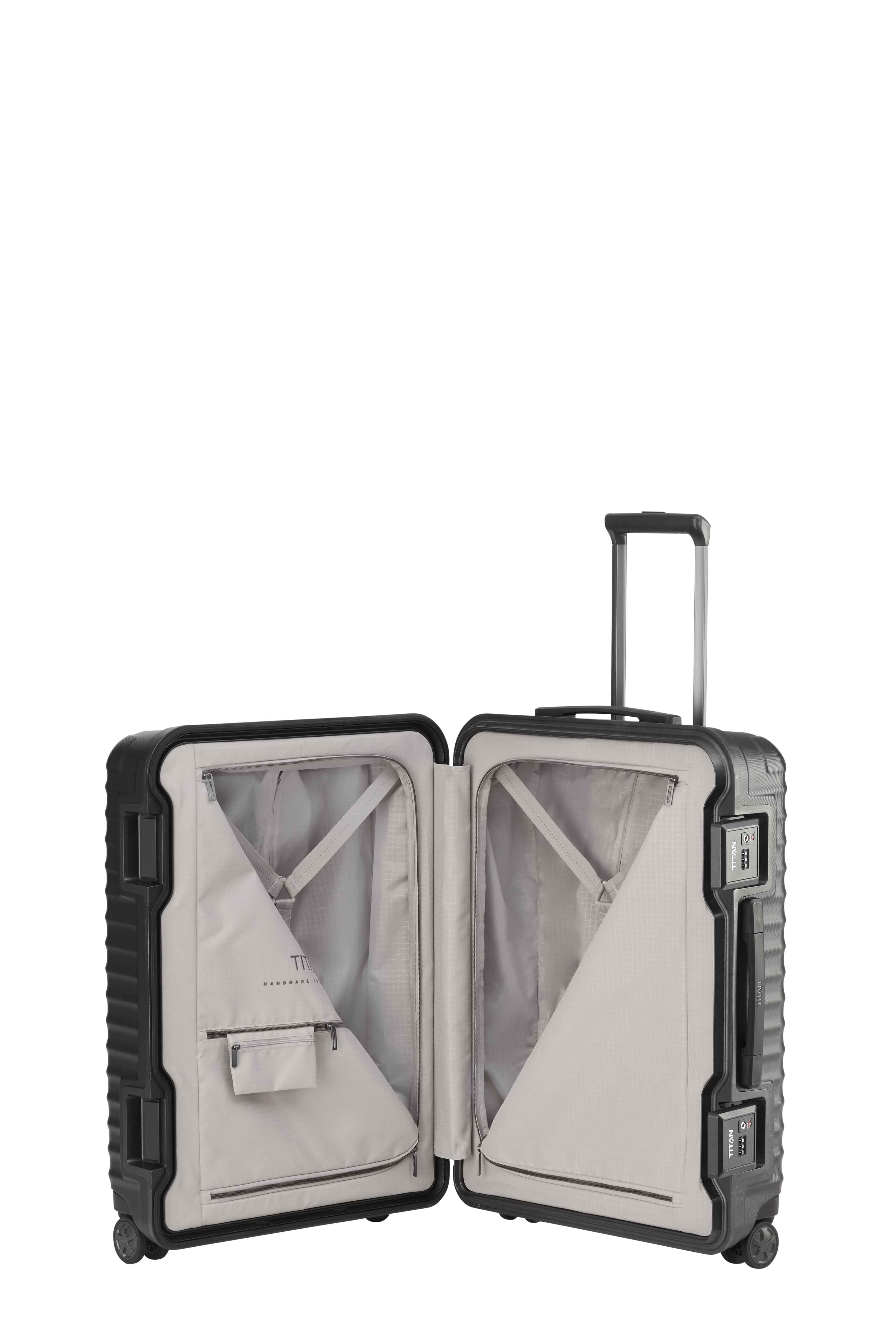TITAN Trolley LITRON FRAME M 69 cm mit 4 Rollen Schwarz
