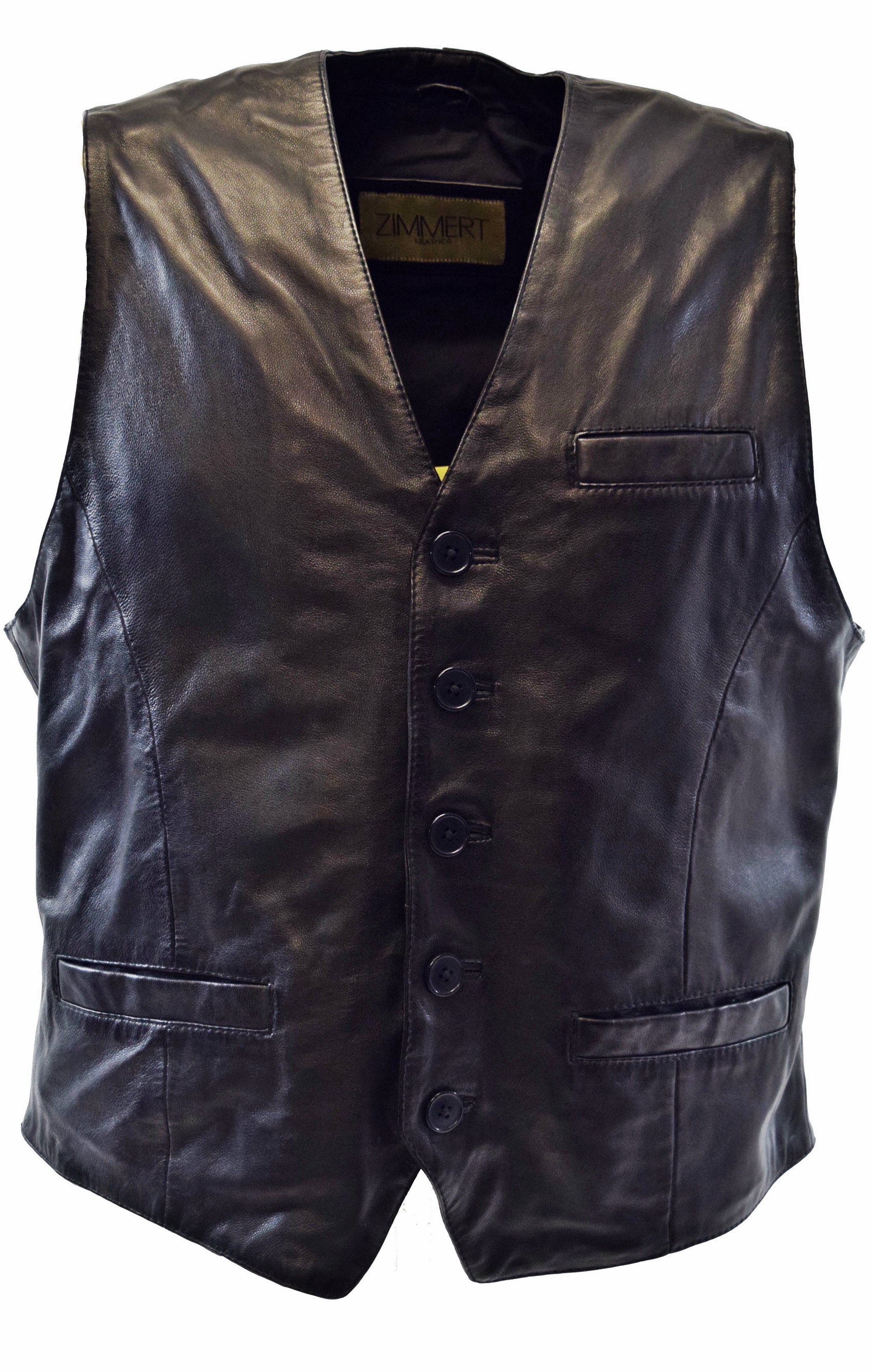 Herren Lederweste Nico in washed Schwarz