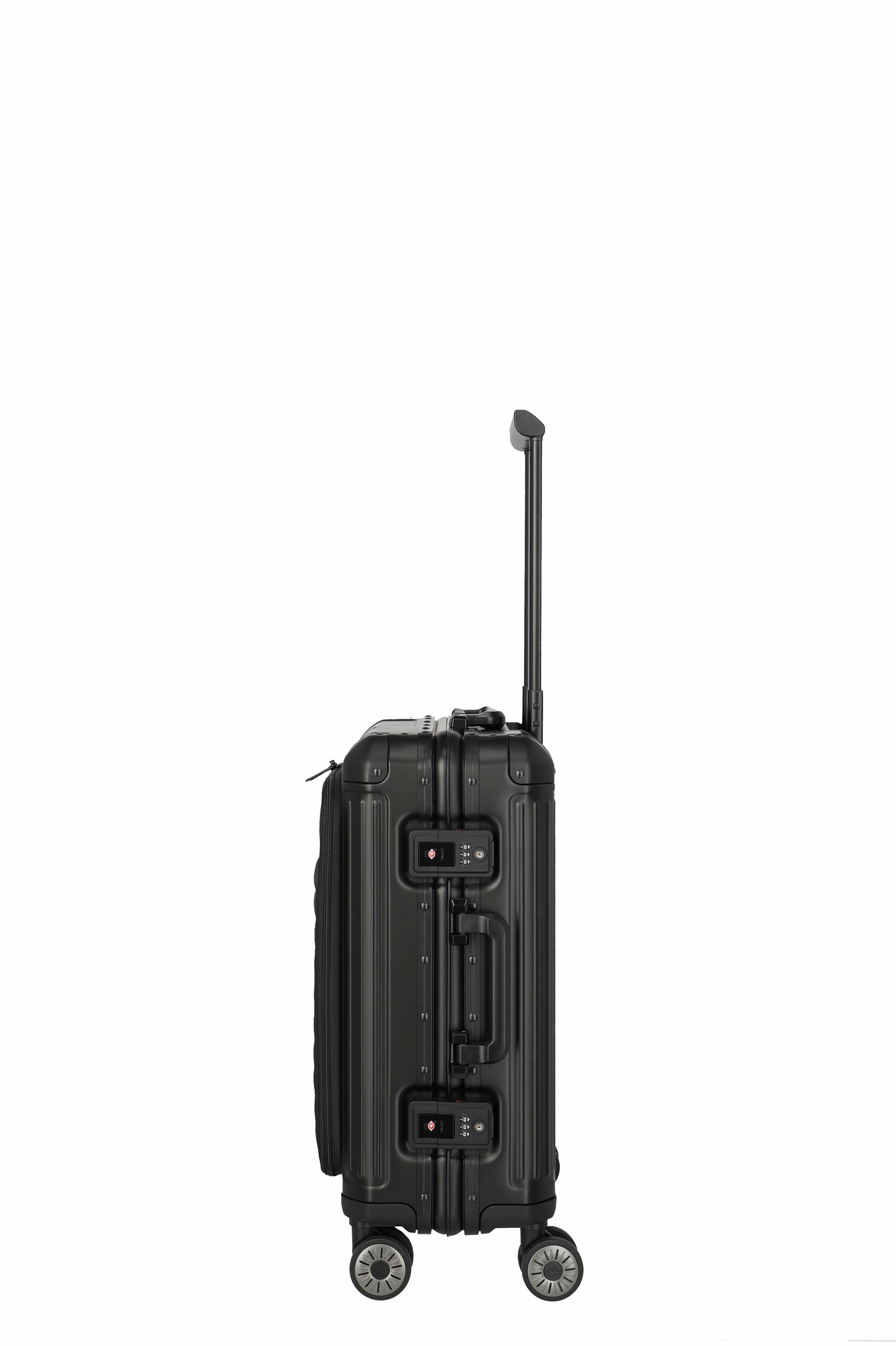Travelite Aluminium Trolley Next 2.0 Vortasche S 55 cm mit 4 Rollen Schwarz