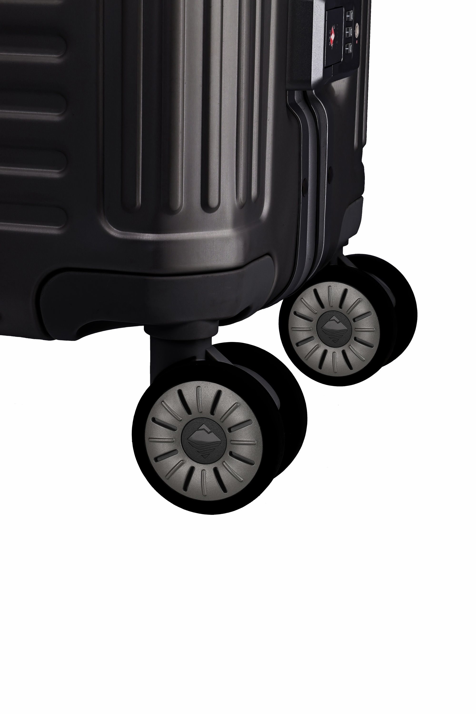Travelite Aluminium Trolley Next S 55 cm mit 4 Rollen Schwarz