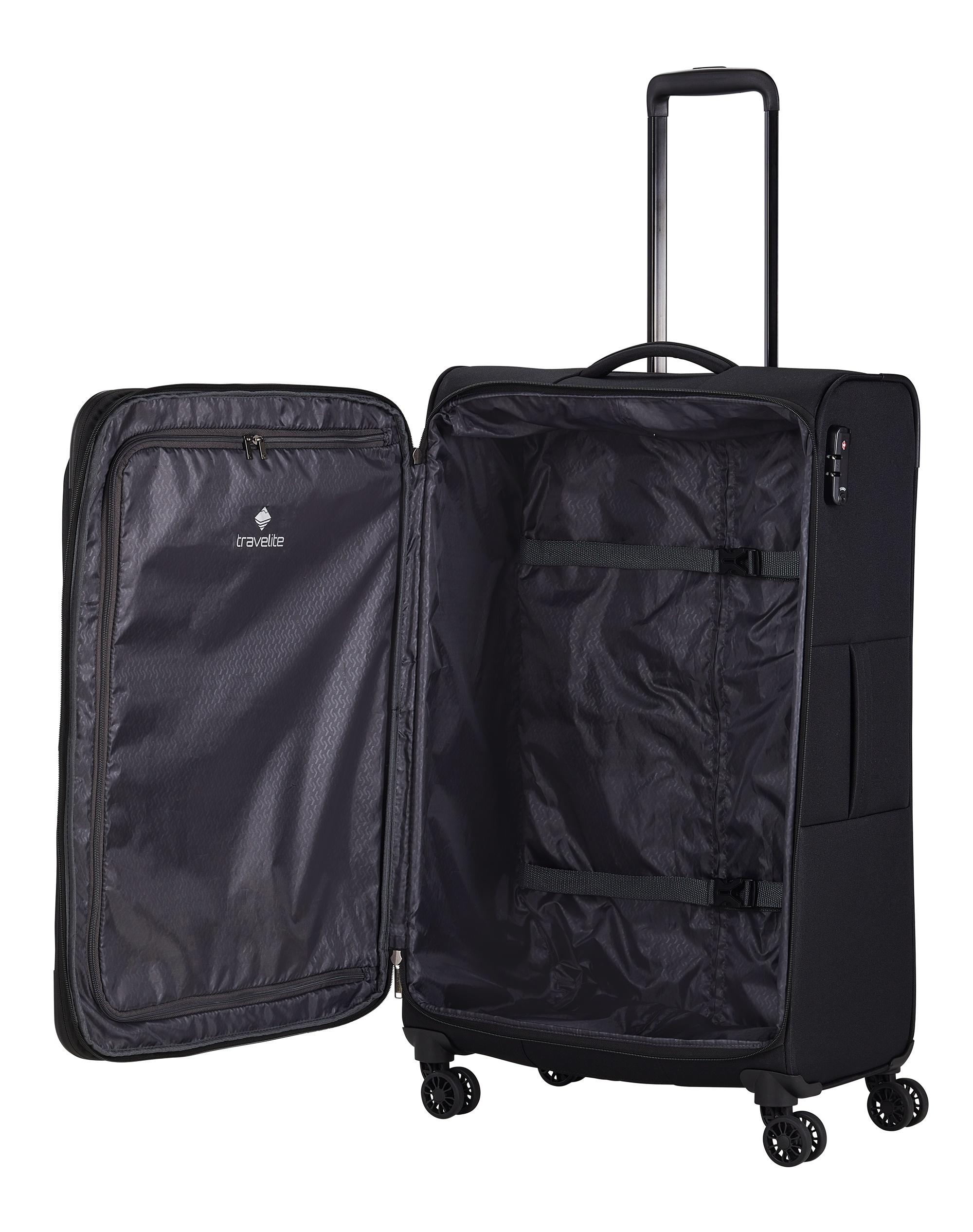 Travelite Trolley Chios L 78 cm mit 4 Rollen Schwarz