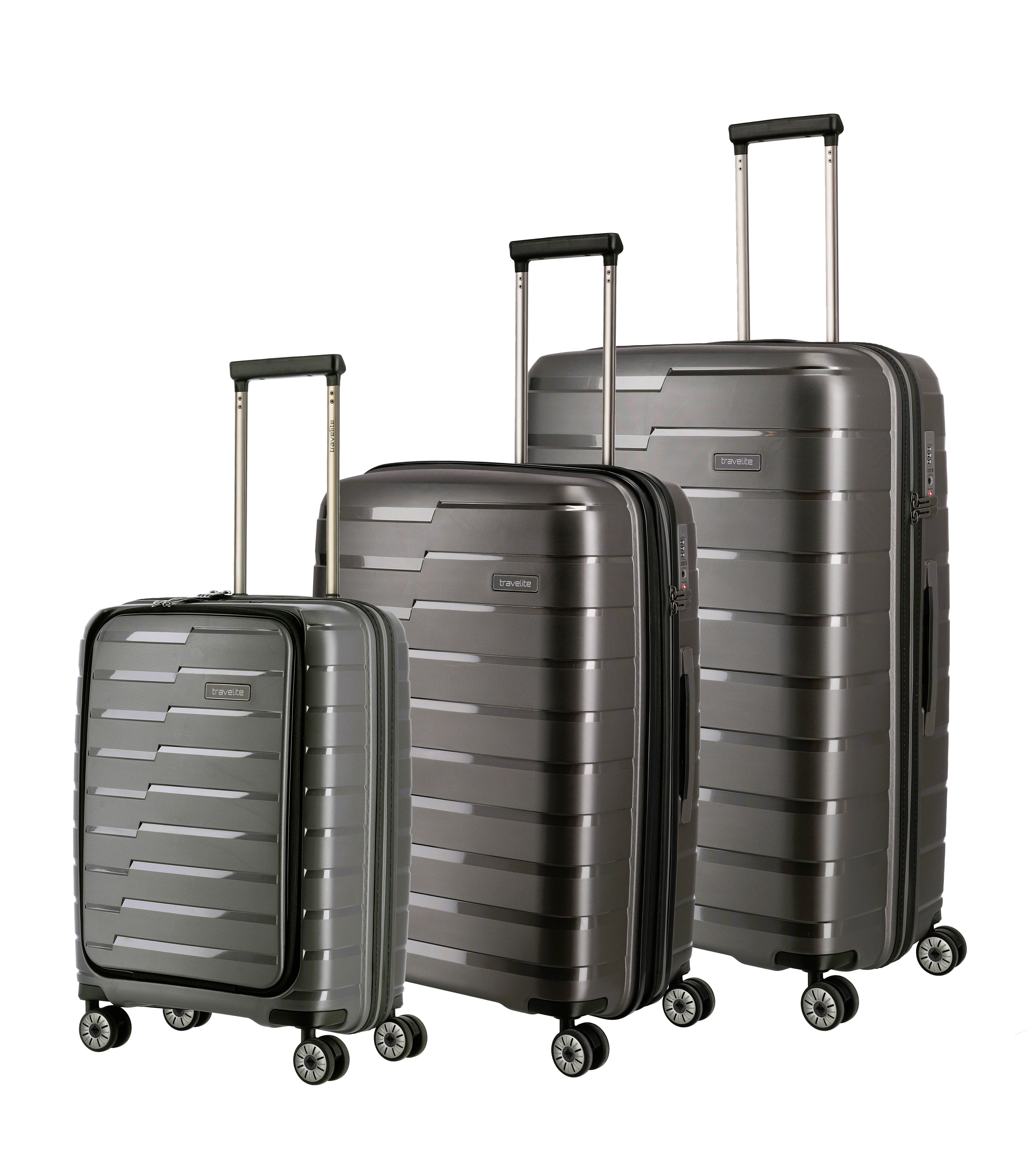 Travelite 3tlg Set Air Base 4 Rollen Trolley Vortasche