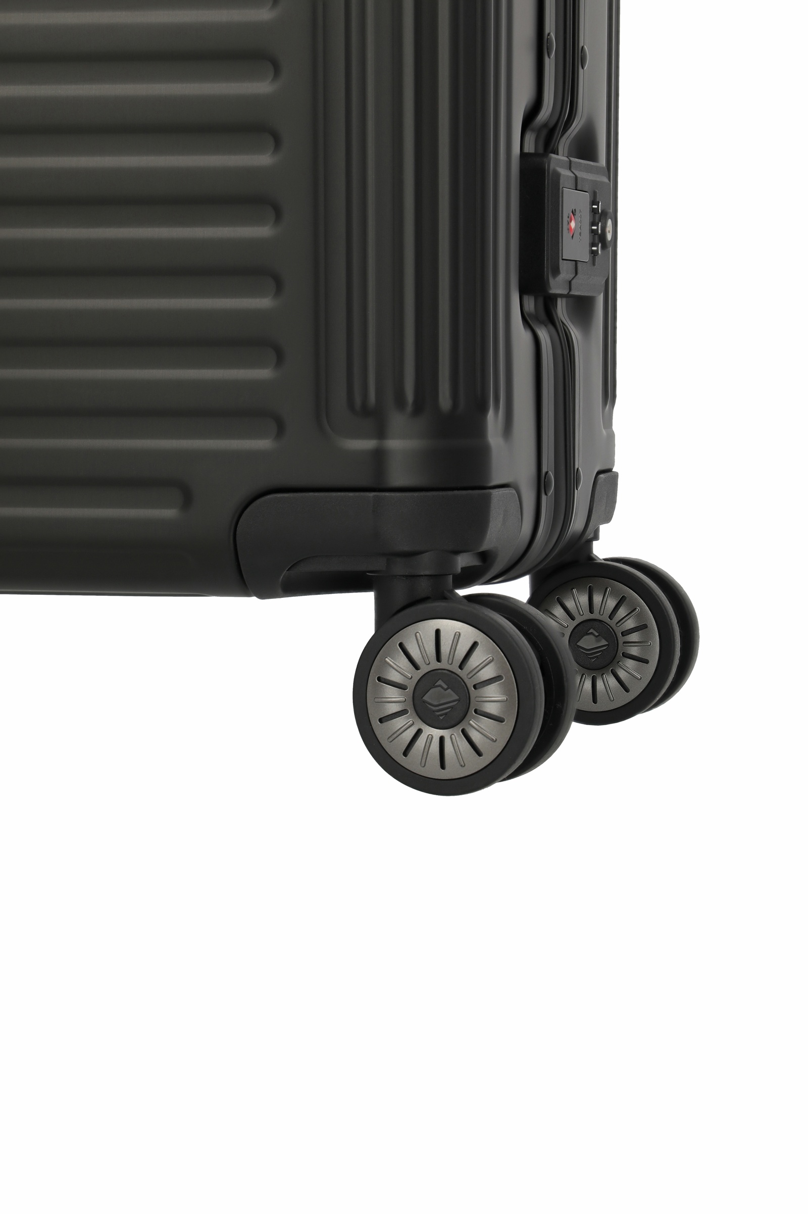 Travelite Aluminium Trolley Next 2.0 M 66 cm mit 4 Rollen Schwarz