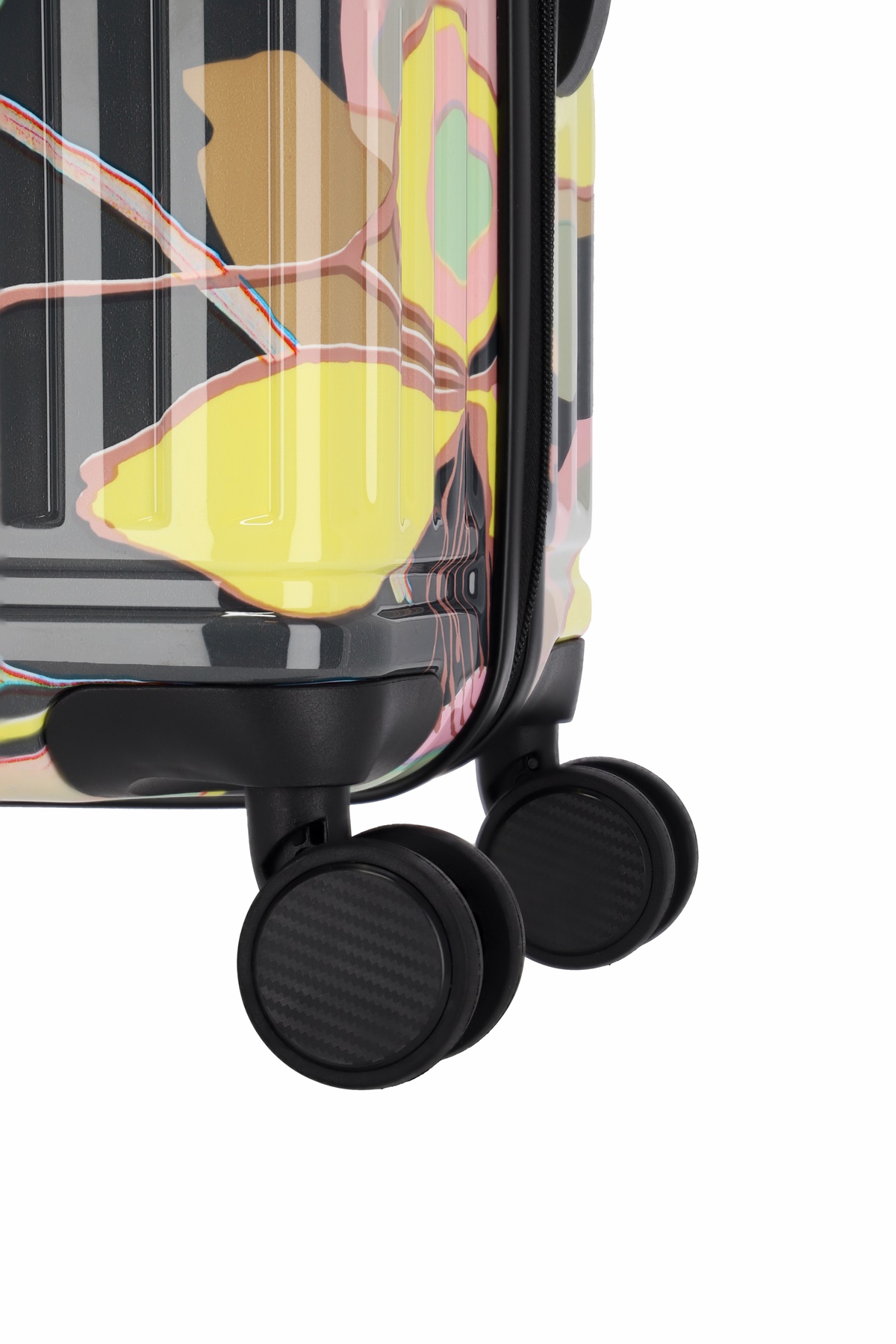 Travelite Trolley Cruise L 77 cm mit 4 Rollen Gelbe Orchidee