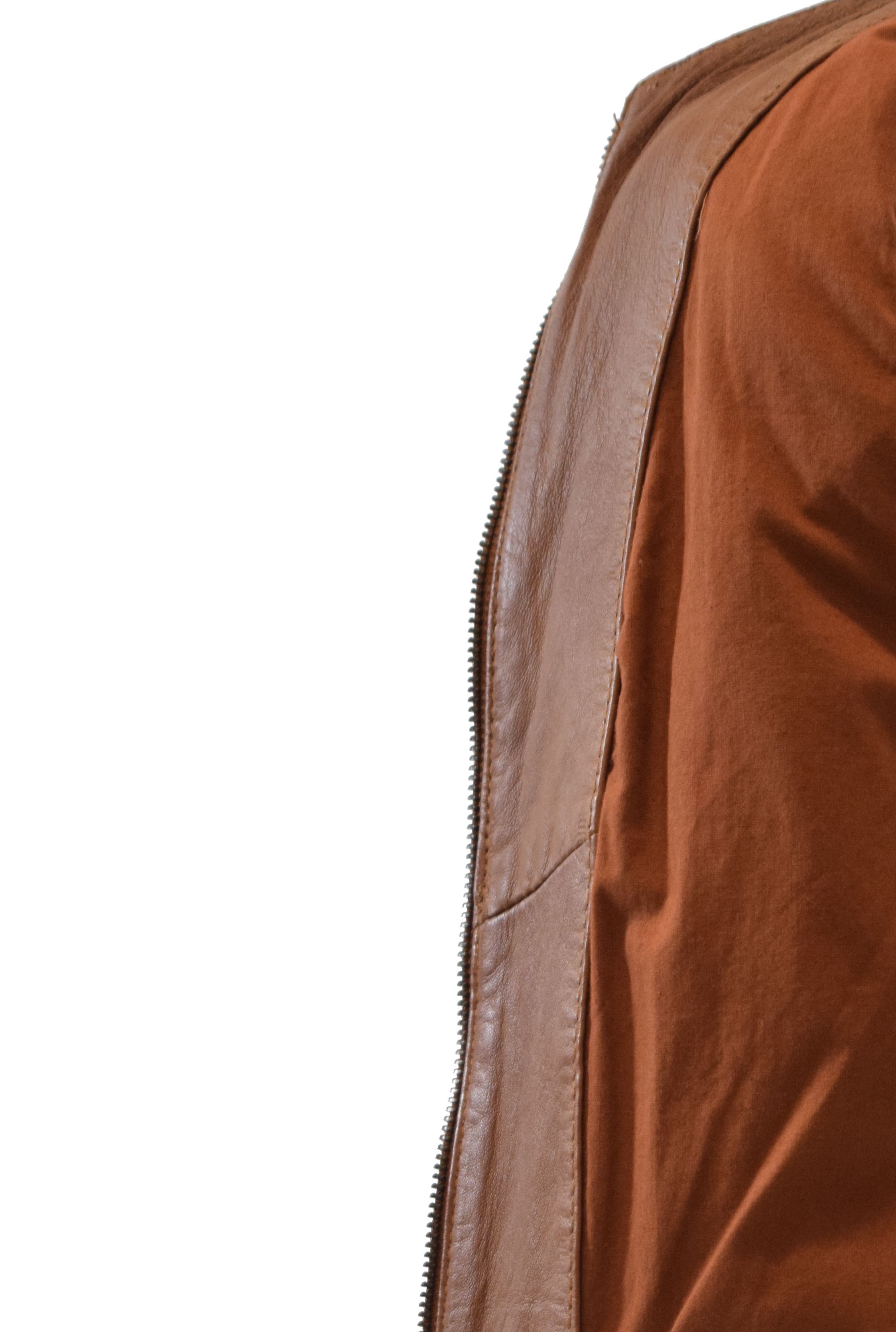 Damen Lederjacke "Lisa" in washed Cognac Braun