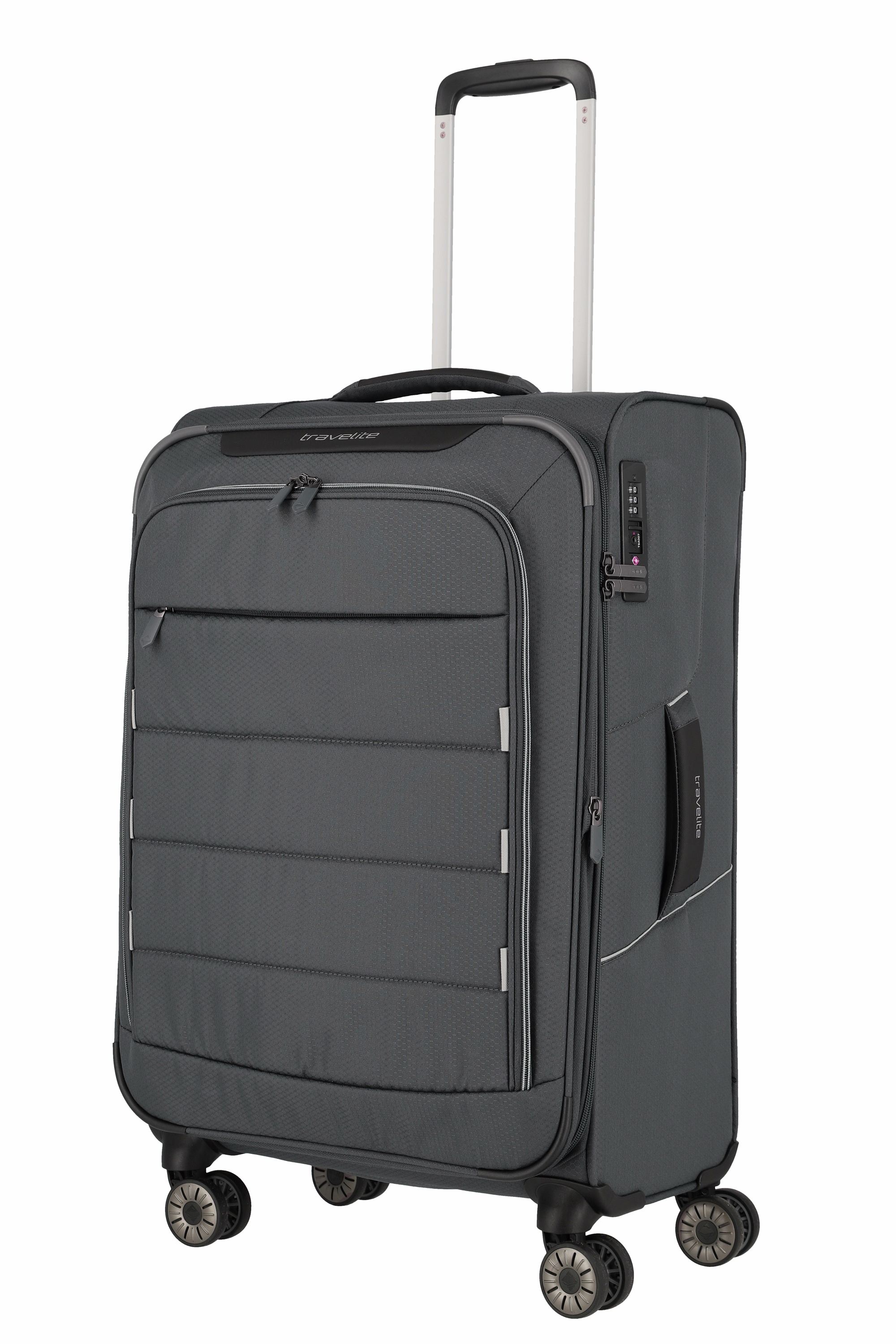 Travelite Trolley SKAII M 67 cm mit 4 Rollen Gipfelgrau