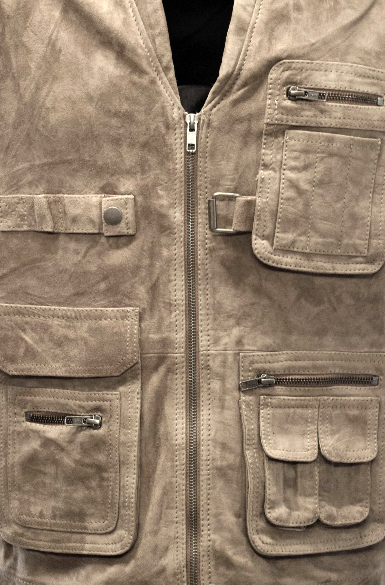 Herren Outdoor Lederweste Nilo in Schlamm