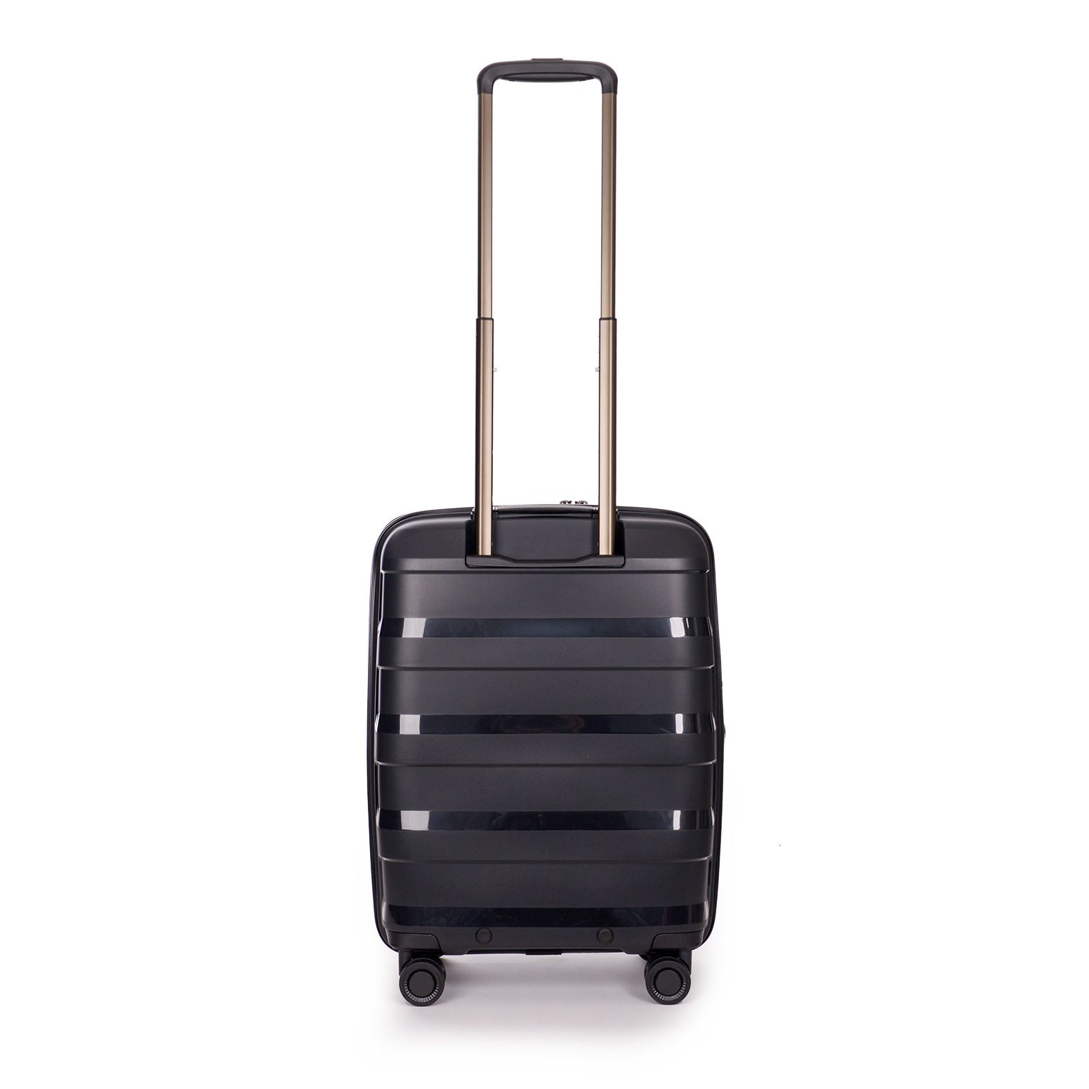 Stratic Straw Plus Trolley S 55 cm mit 4 Rollen aus Bio Kunststoff in Schwarz
