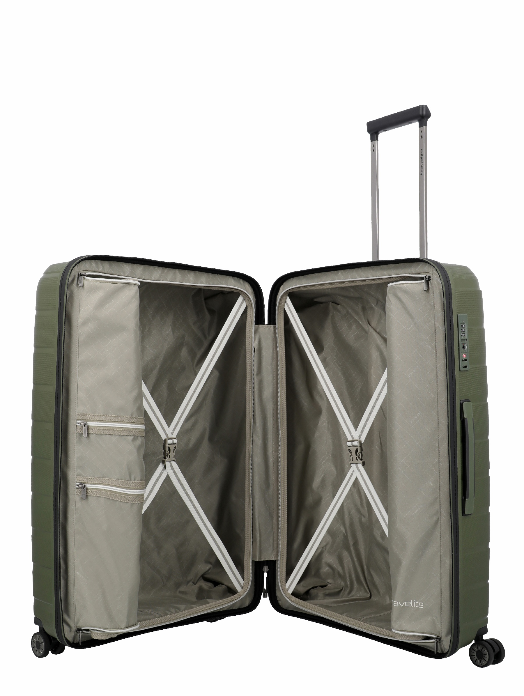 Travelite Koffer Air Base 4 Rollen Trolley L 77 cm Olive