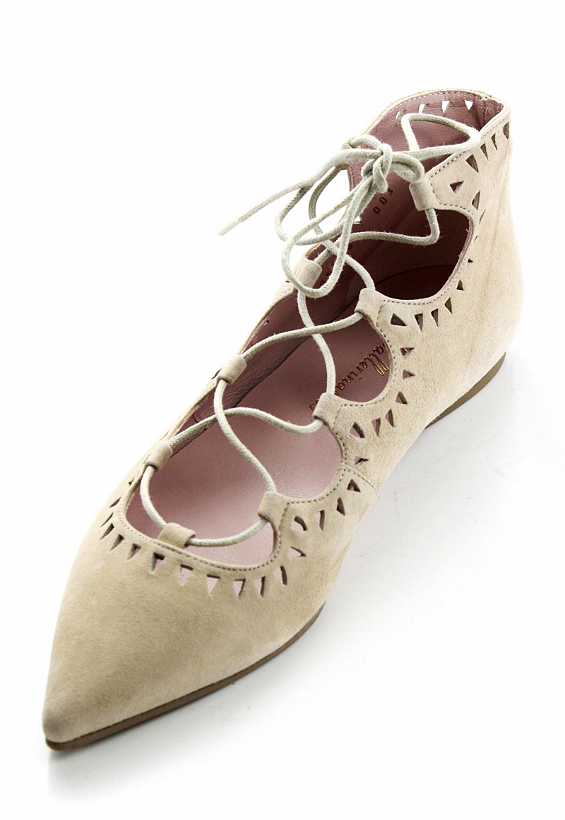 Pretty Ballerinas Spitze Damen Ballerinas Ella in Tan