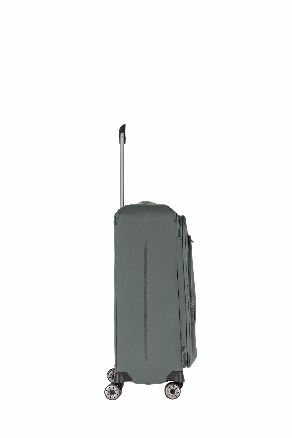 Travelite Priima Trolley Gr. M 68 cm mit 4 Rollen aus Nylon + recyceltem Polyester Oliv