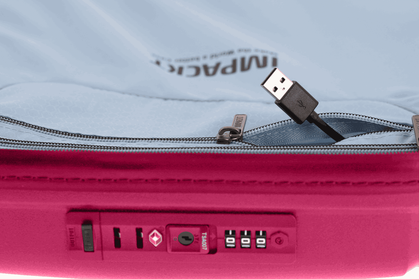 IMPACKT Koffer IP 1 S 55 cm mit 4 Rollen Flora Pink