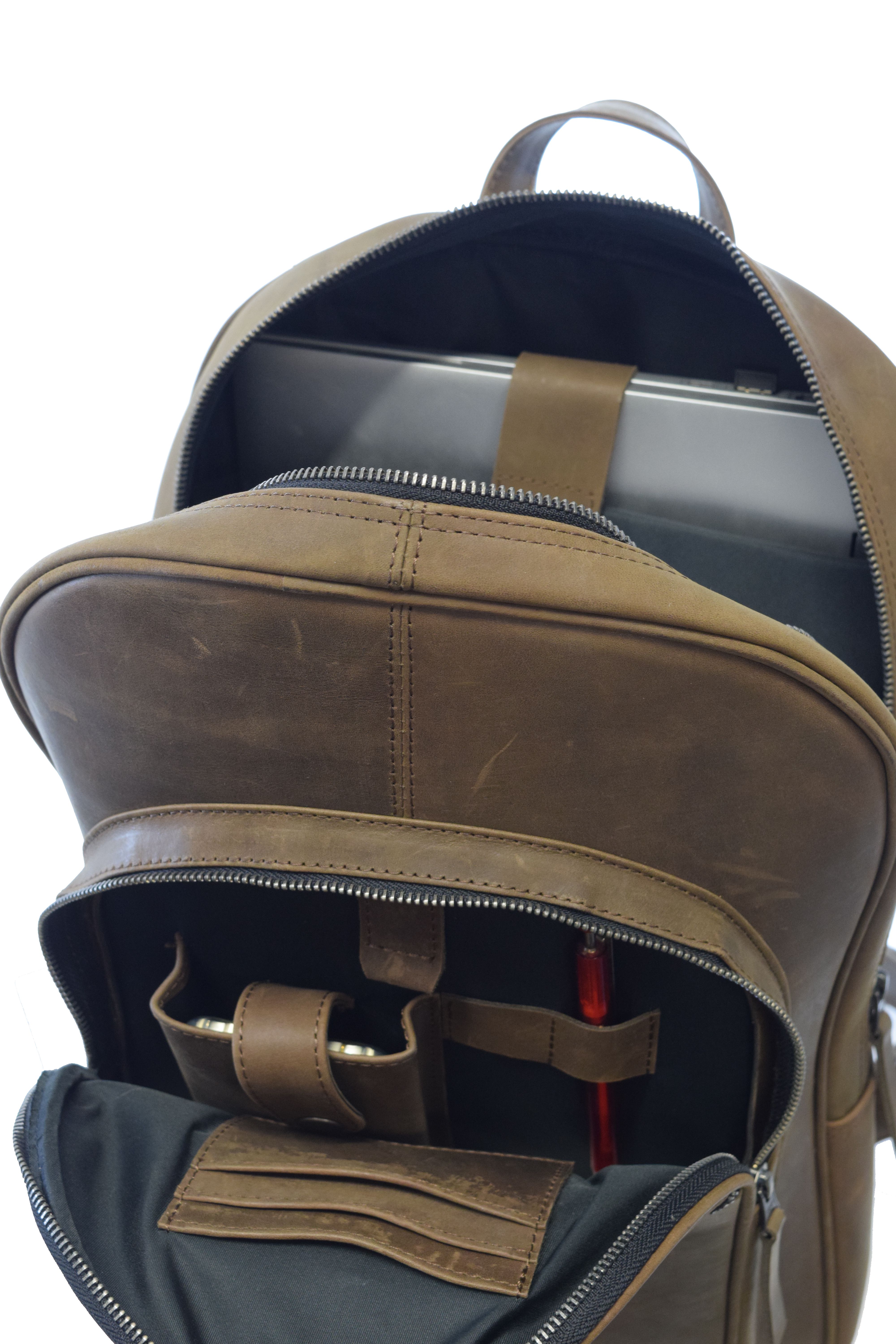Leder Rucksack P1012