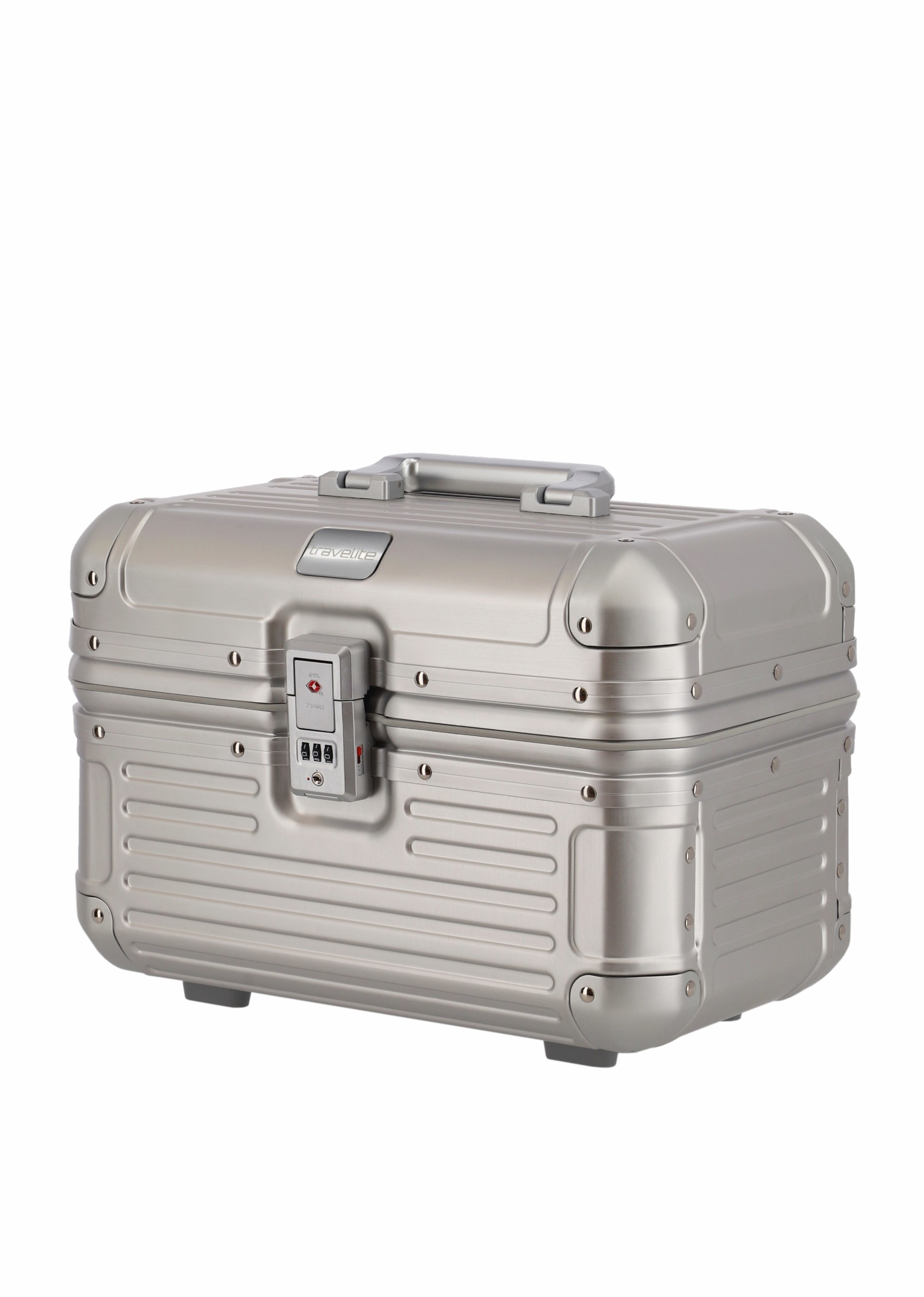 Travelite Aluminium Next Beautycase 38 cm Silber