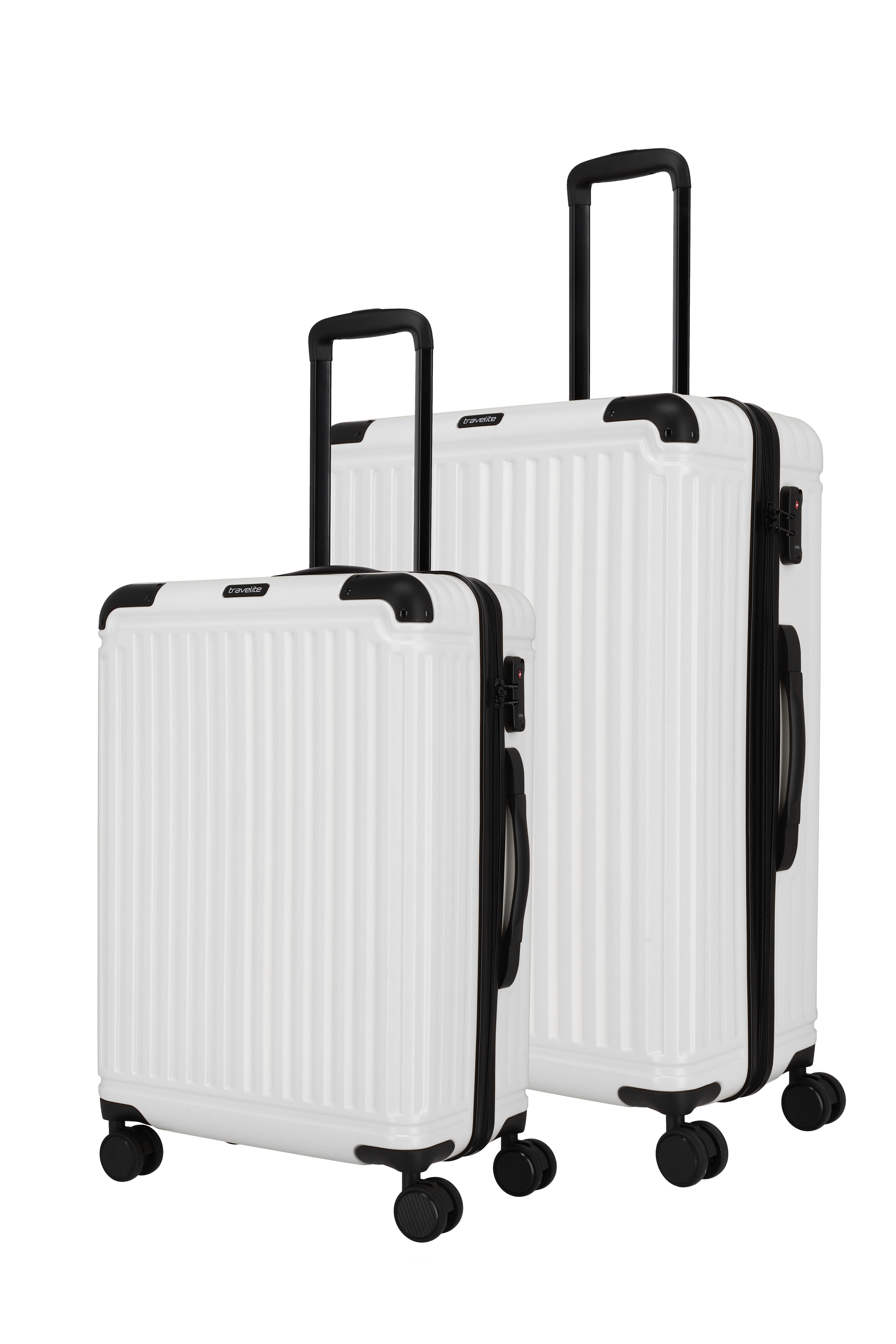 2tlg Set Travelite Trolley Cruise L 77 cm/M 66 cm mit 4 Rollen Weiß