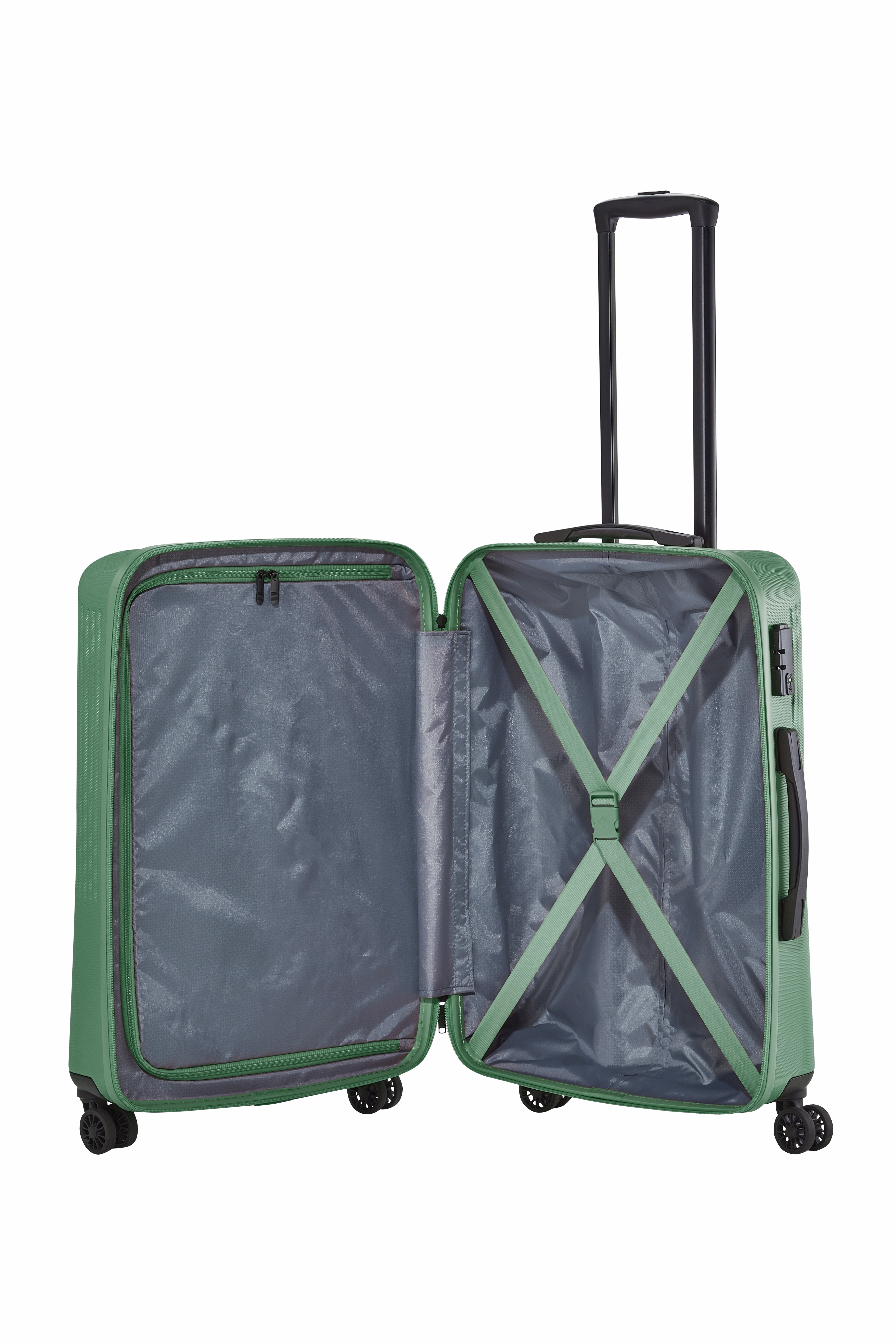 Travelite Trolley Bali M 67 cm mit 4 Rollen in Grün