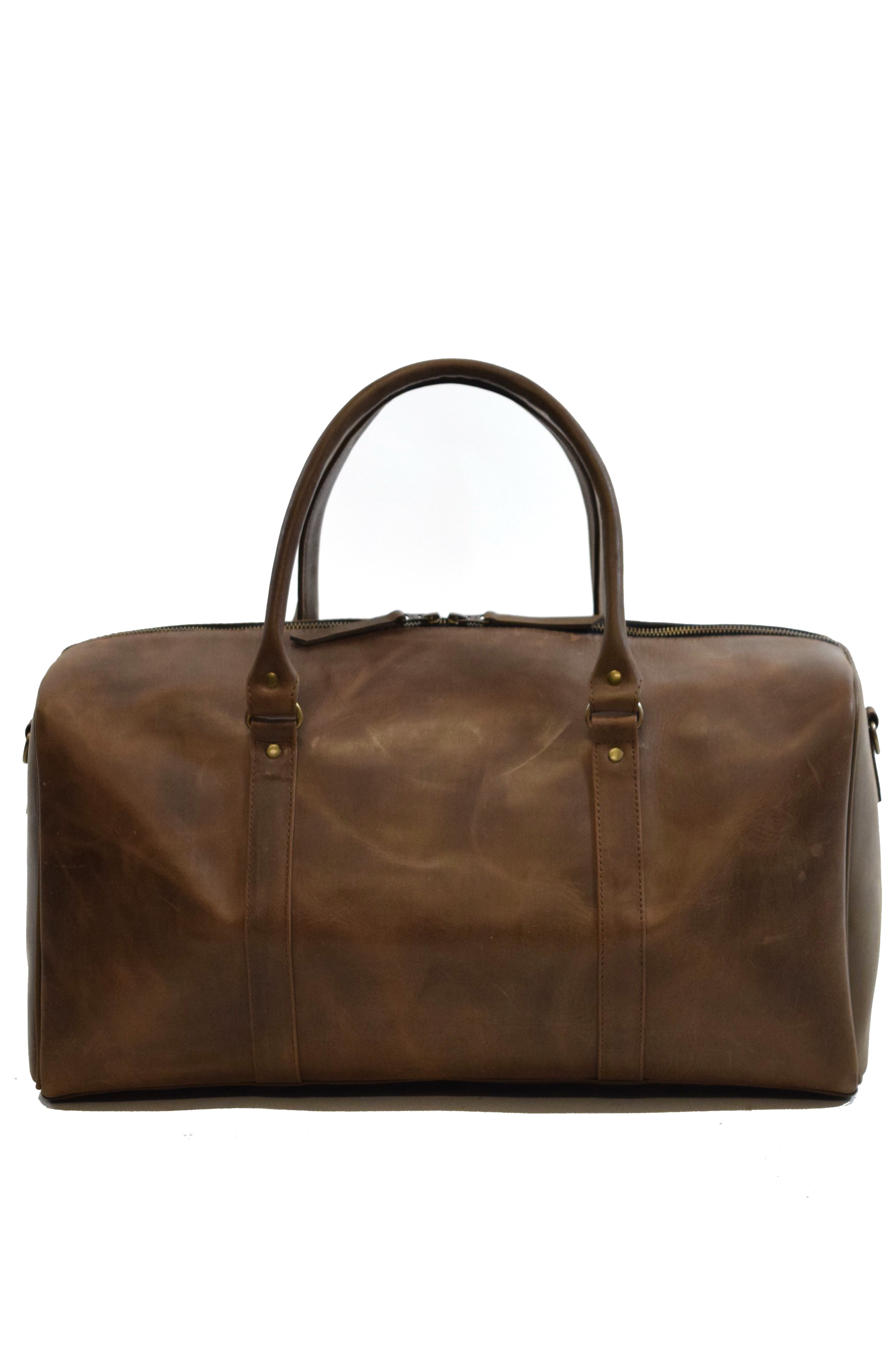 Weekender Reisetasche P-1011 50 cm aus Rindleder in Naturbraun
