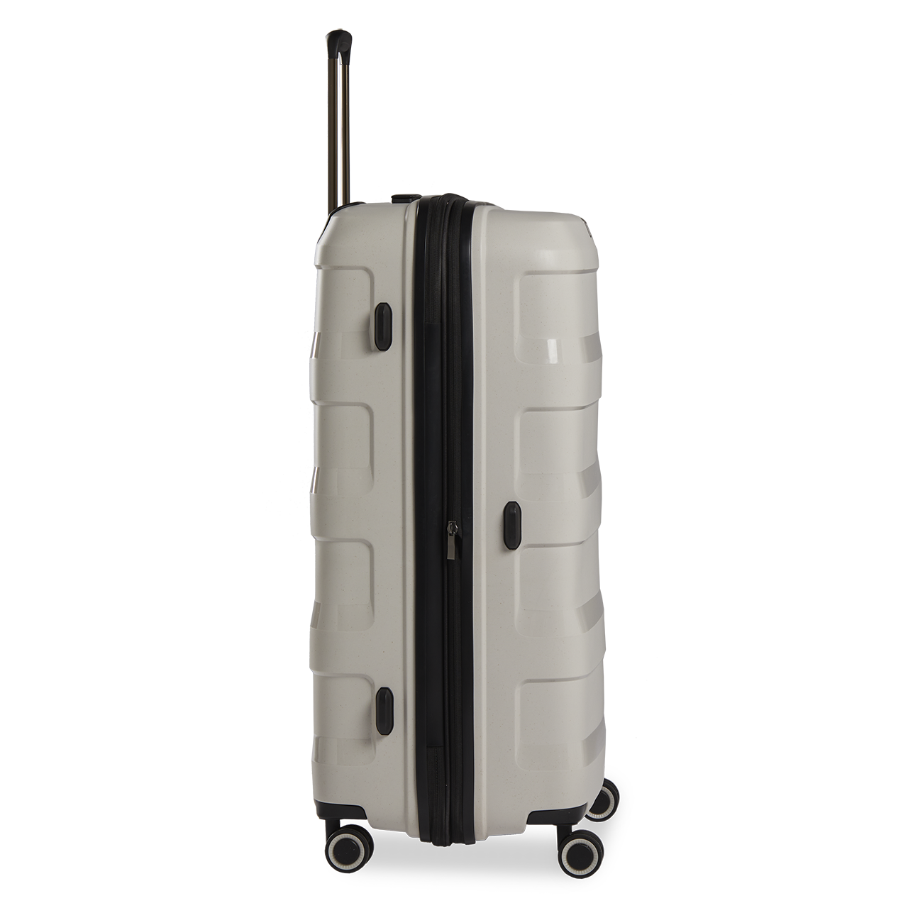 Stratic Straw Plus Trolley L 76 cm mit 4 Rollen aus Bio Kunststoff Beige