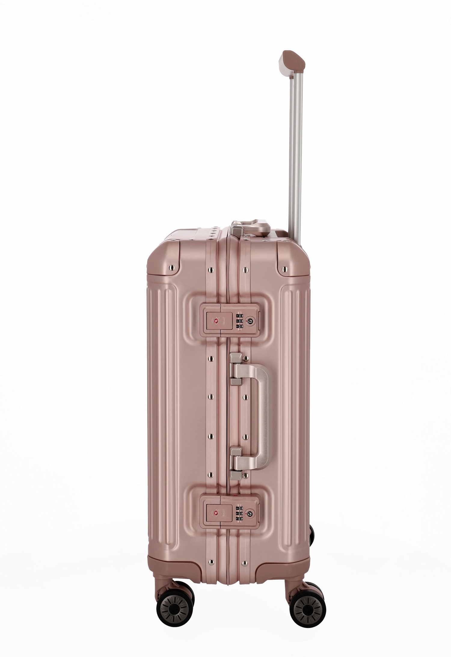 Travelite Aluminium Trolley Next S 55 cm mit 4 Rollen Rose