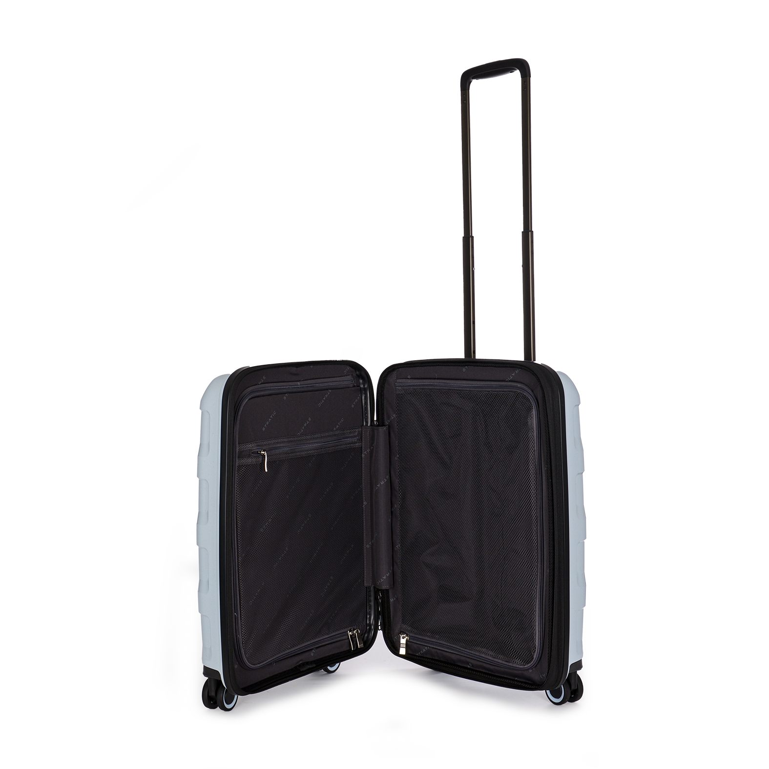 Stratic Straw Plus Trolley S 55 cm mit 4 Rollen aus Bio Kunststoff Pastellblau