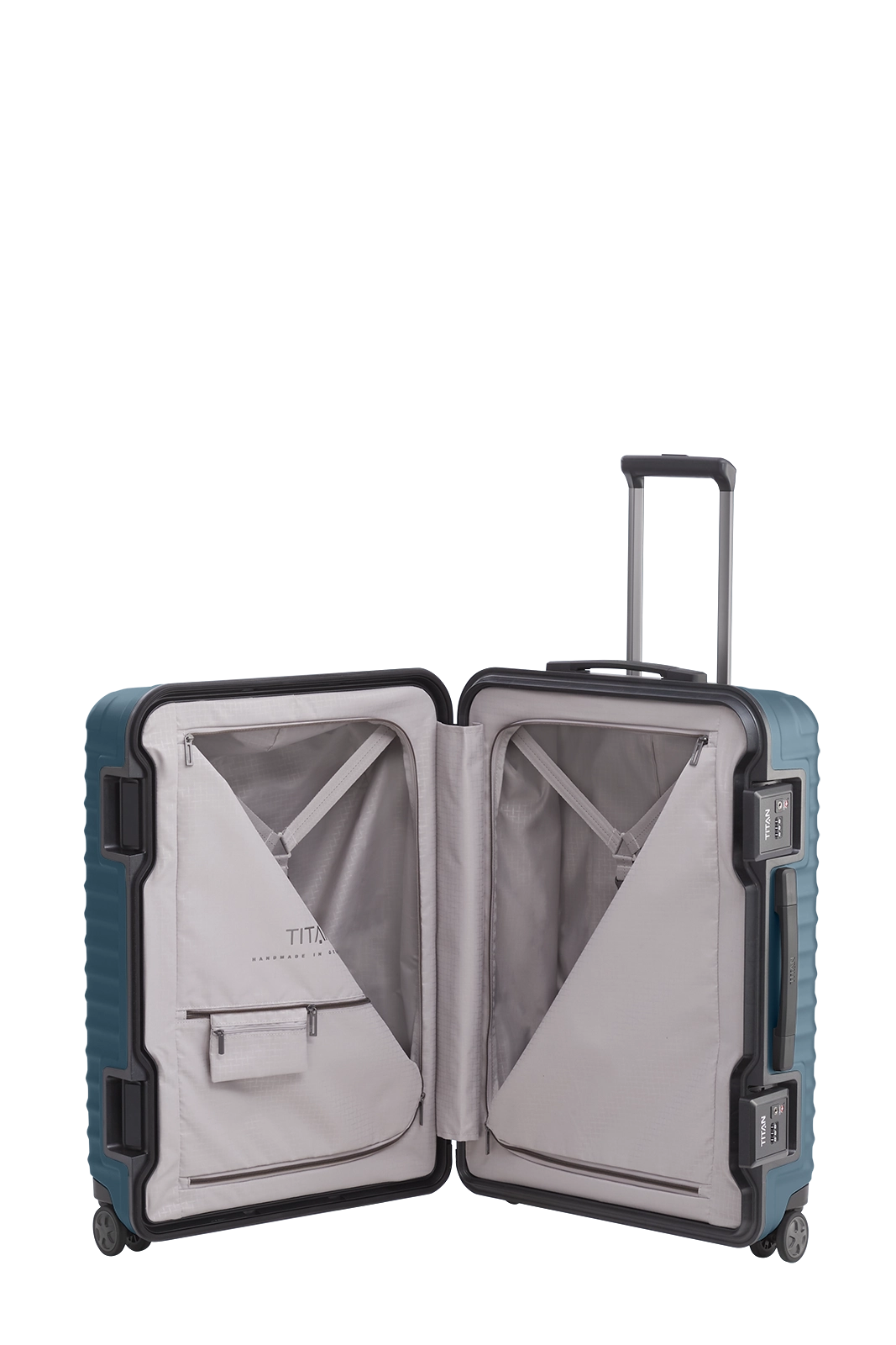 TITAN Trolley LITRON FRAME M 69 cm mit 4 Rollen Petrol