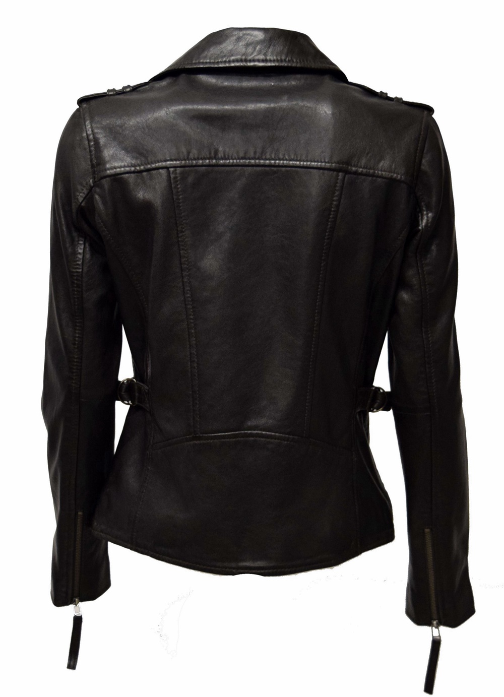 Damen Biker Lederjacke Amalia in Schwarzbraun