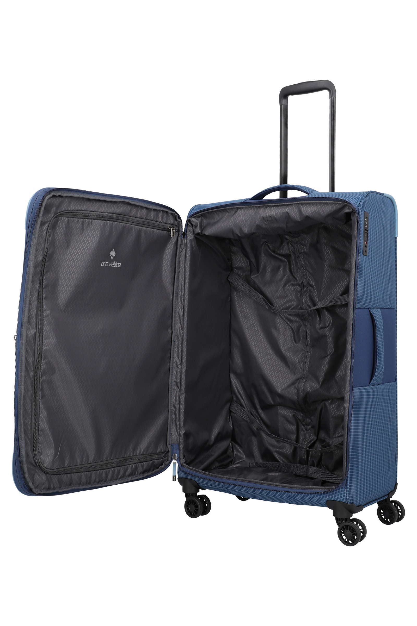 Travelite Trolley Corsiica L 77 cm mit 4 Rollen Blau