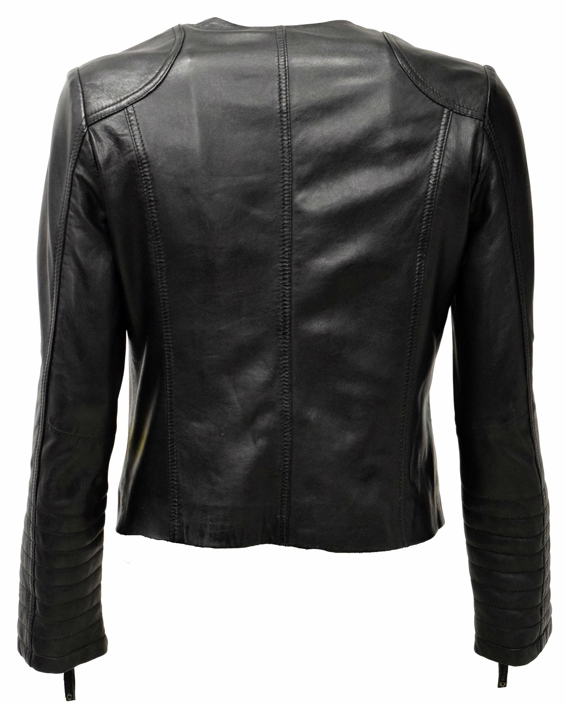 Damen Lederjacke "BINI" in washed Schwarz