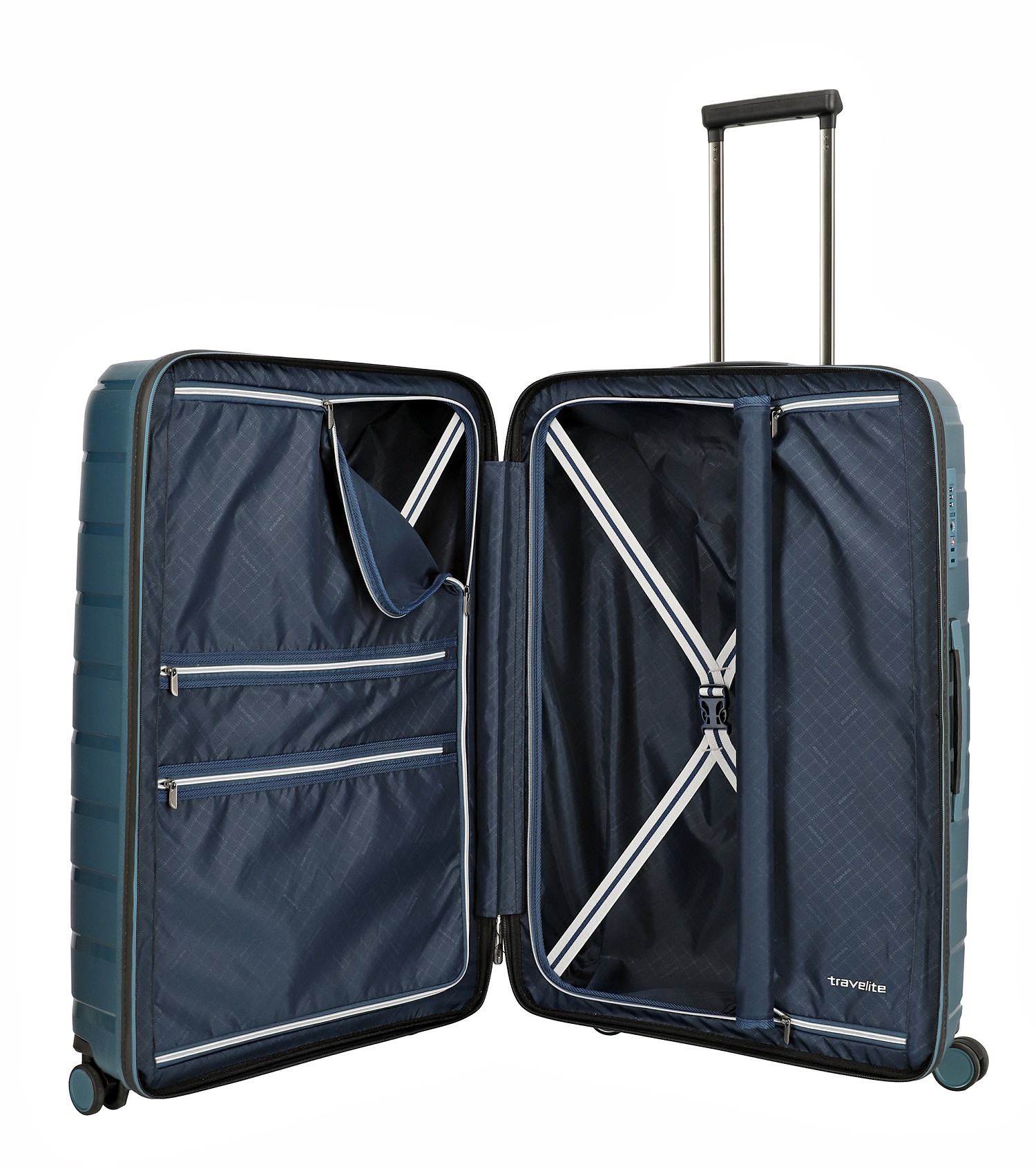 Travelite Koffer Air Base 4 Rollen Trolley L 77 cm Eisblau