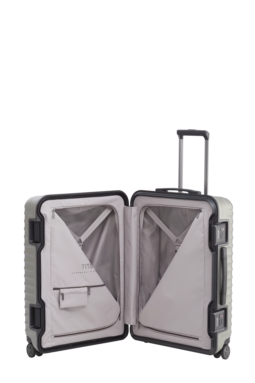 TITAN Trolley LITRON FRAME M 69 cm mit 4 Rollen Champagner