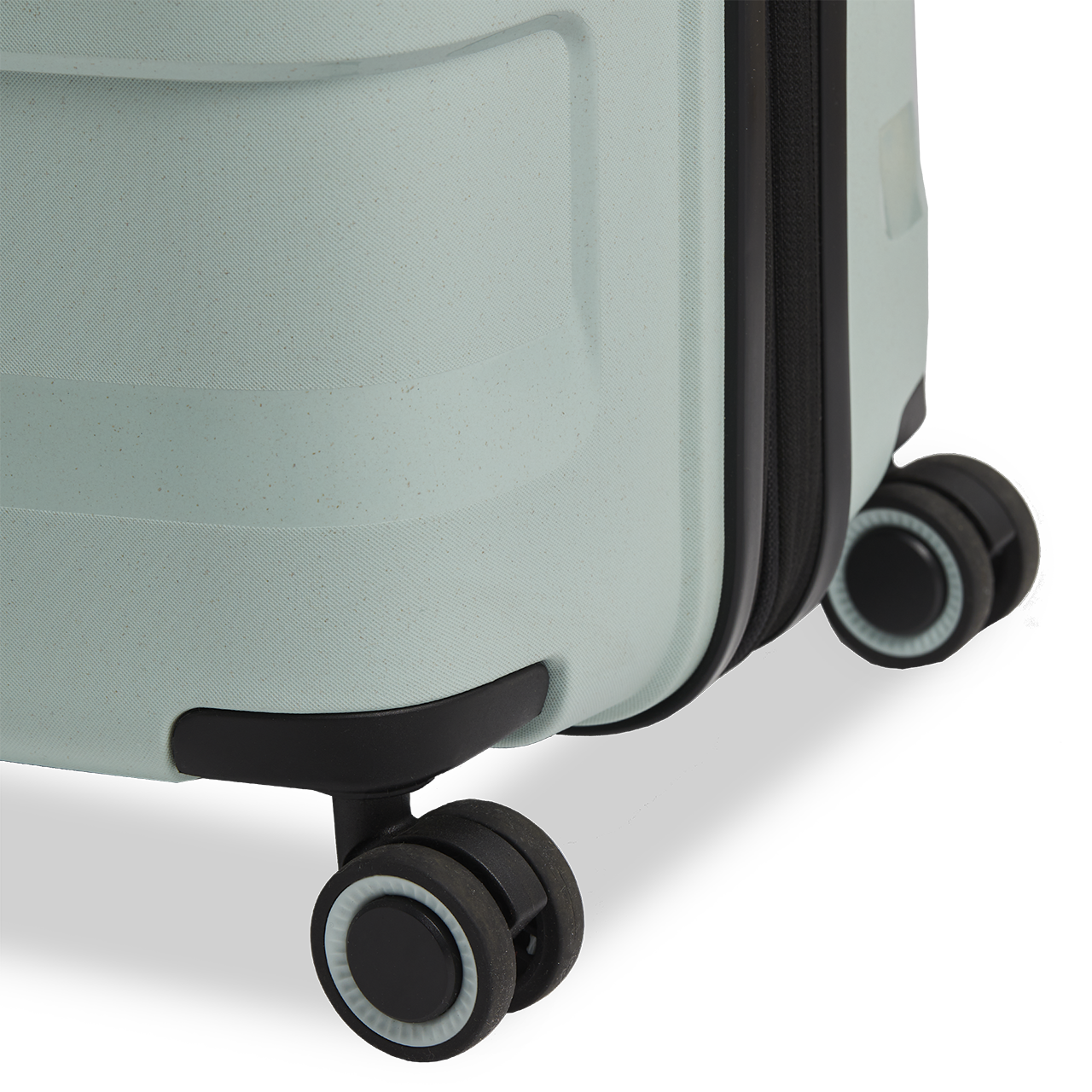 Stratic Straw Plus Trolley L 76 cm mit 4 Rollen aus Bio Kunststoff Mint