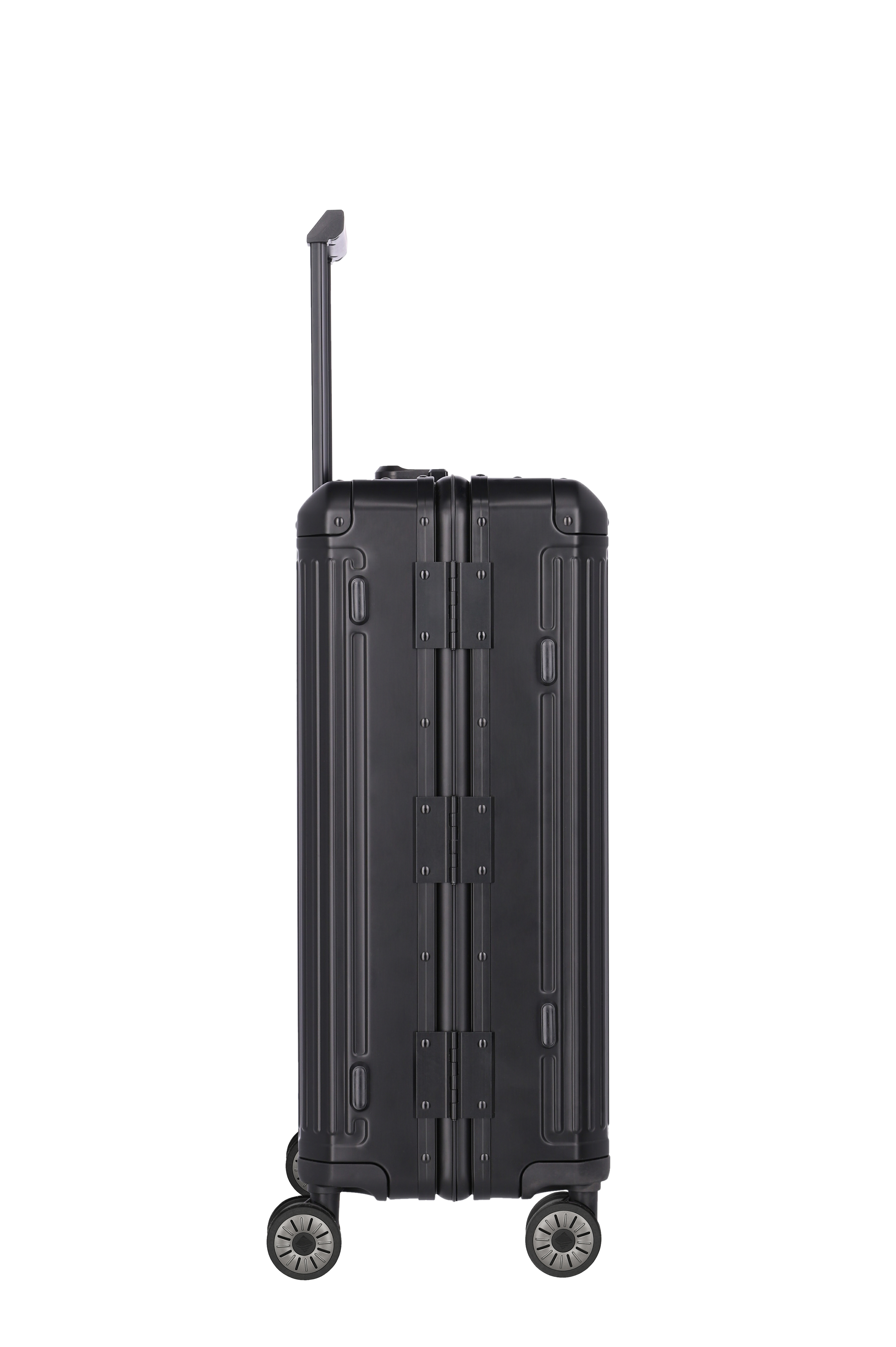 Travelite Aluminium Trolley Next M 66 cm mit 4 Rollen Schwarz