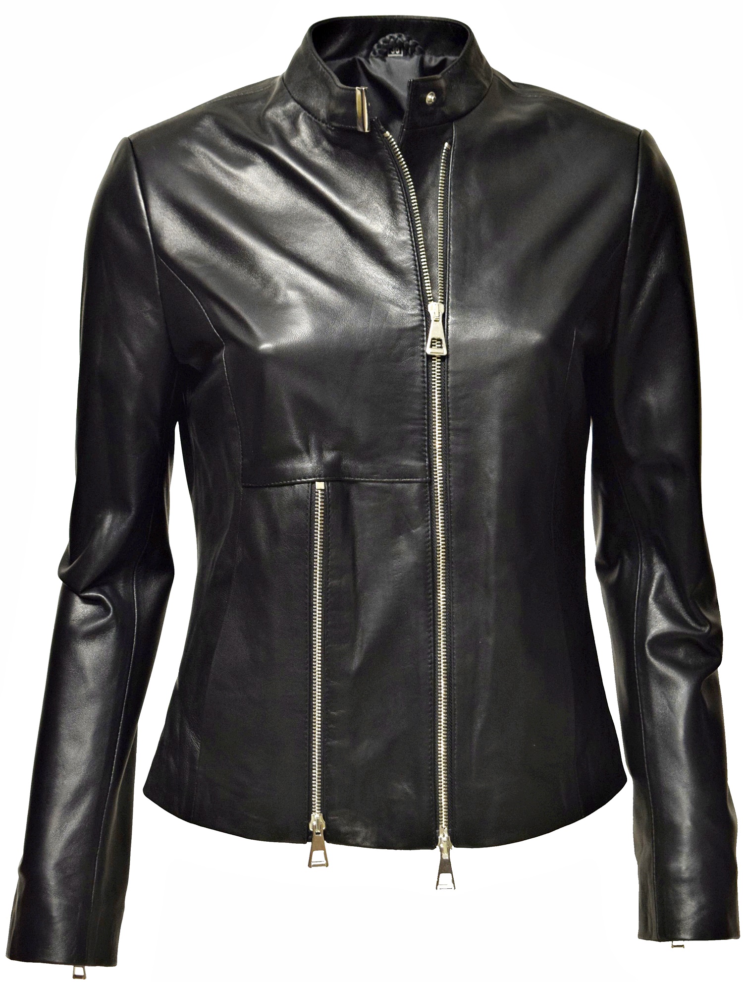 Damen Lederjacke Sofia in fine Schwarz