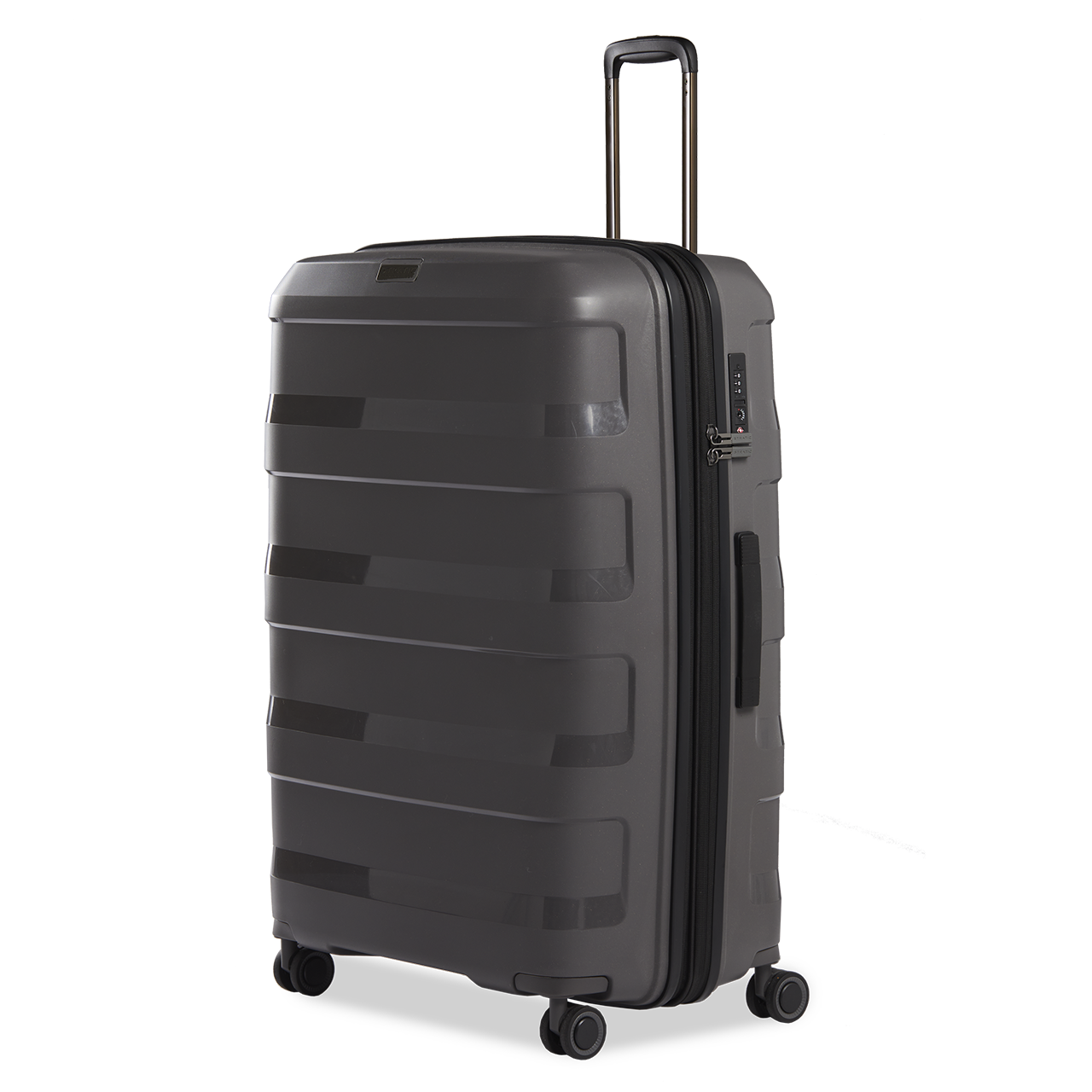 Stratic Straw Plus Trolley L 76 cm mit 4 Rollen aus Bio Kunststoff Dark Grey