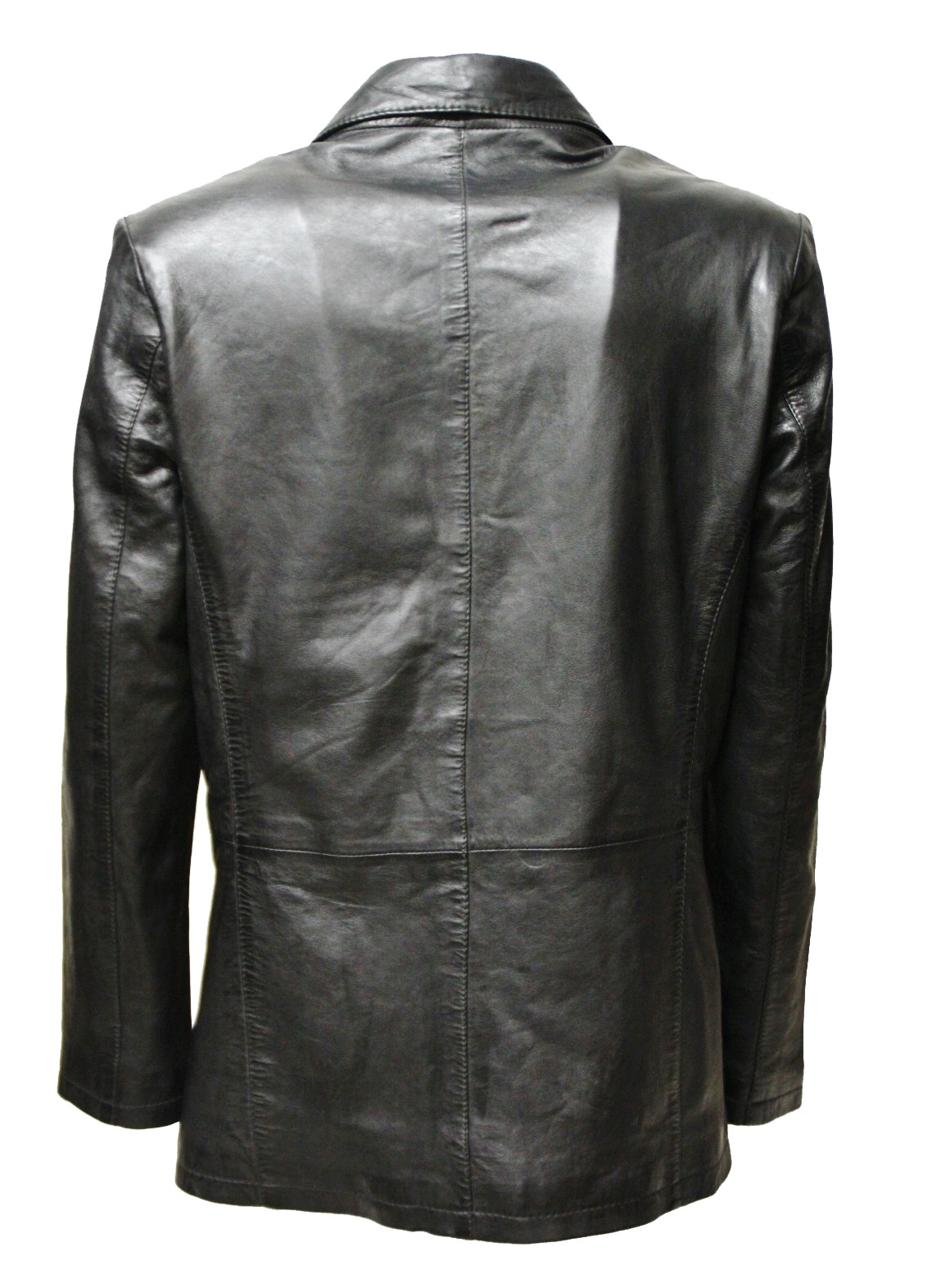 Herren Ledersakko "BRUNO" in washed Schwarz