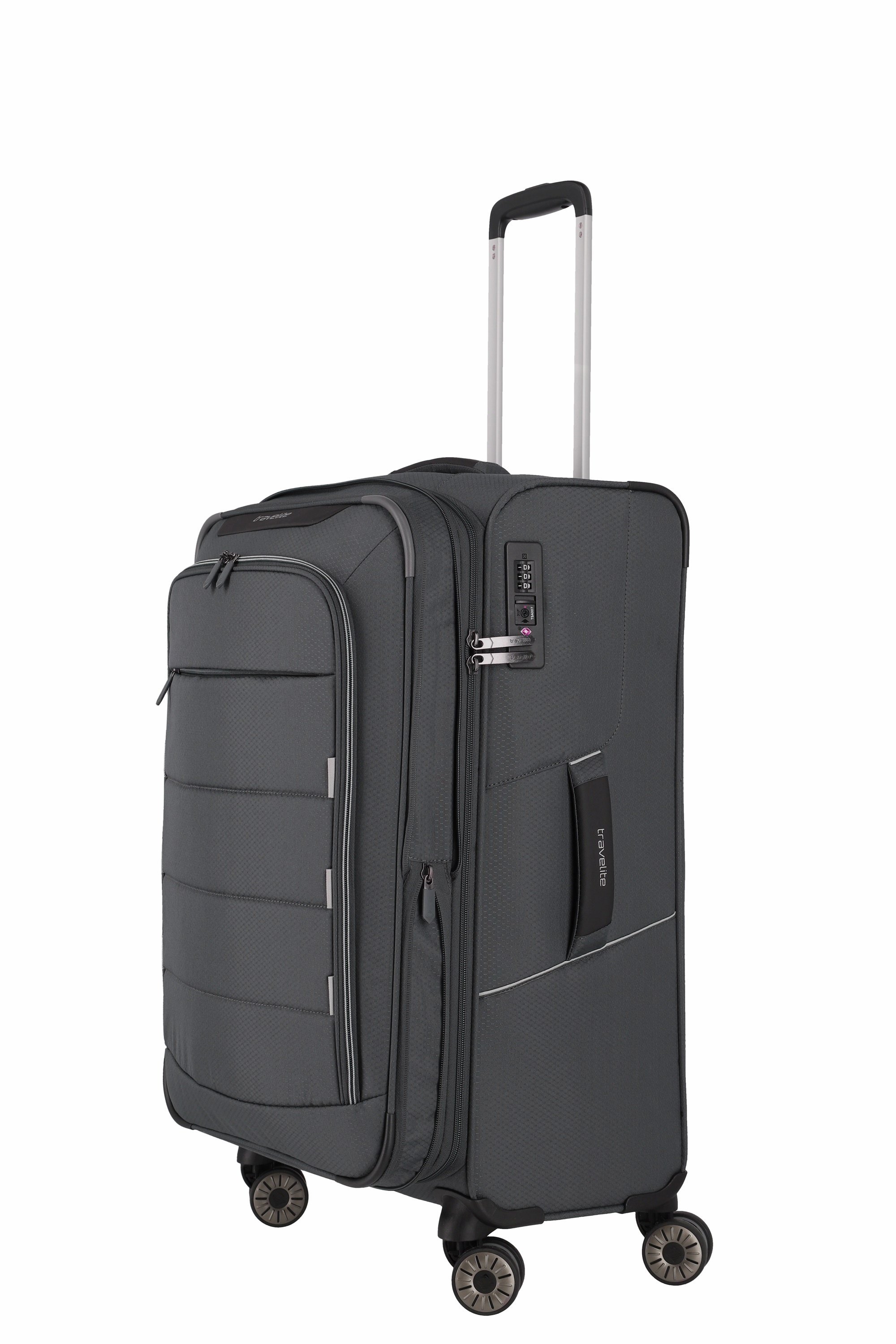 Travelite Trolley SKAII M 67 cm mit 4 Rollen Gipfelgrau