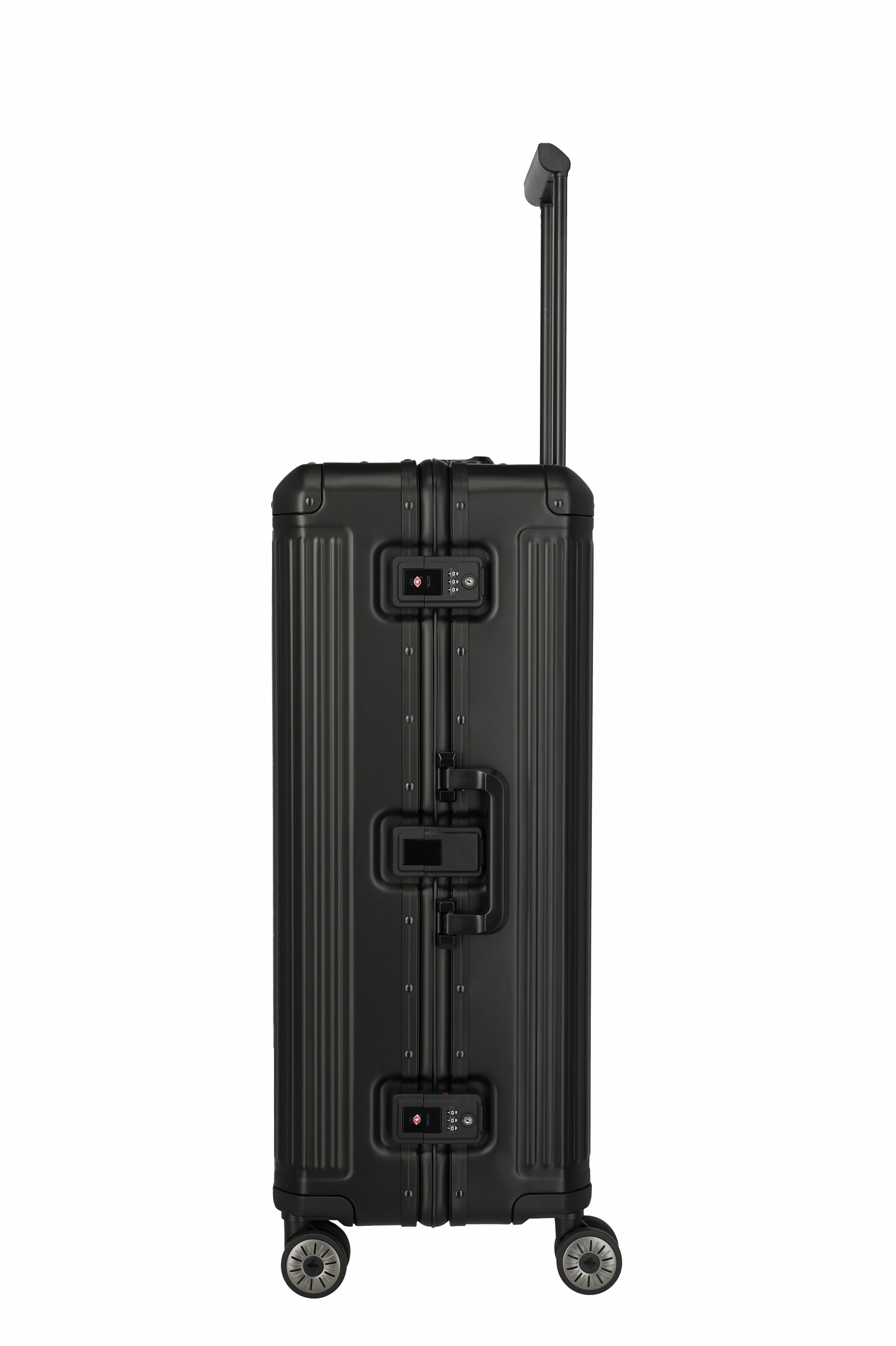 Travelite Aluminium Trolley Next 2.0 L 77 cm mit 4 Rollen Schwarz