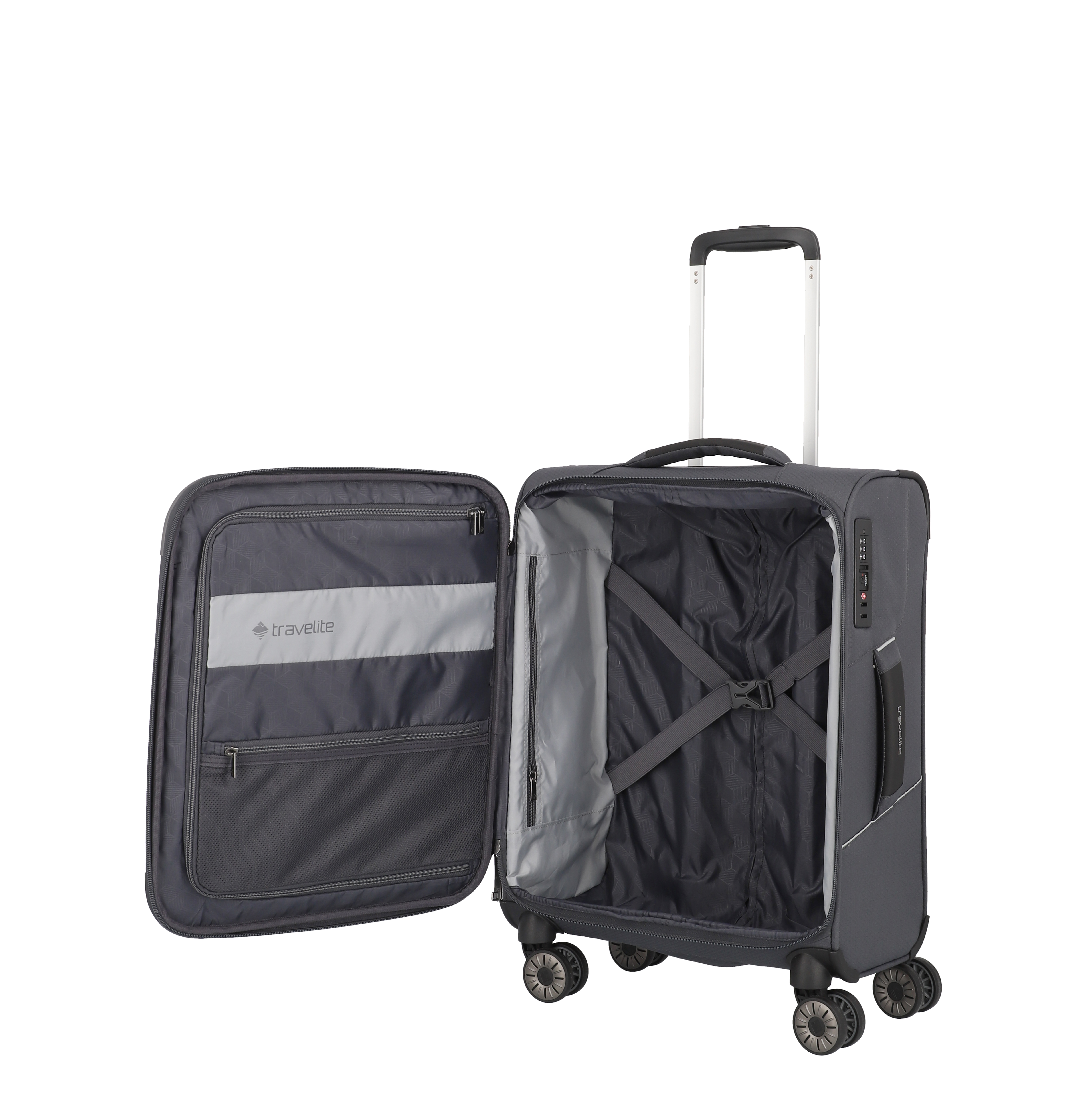 Travelite Trolley SKAII S 55 cm mit 4 Rollen Gipfelgrau