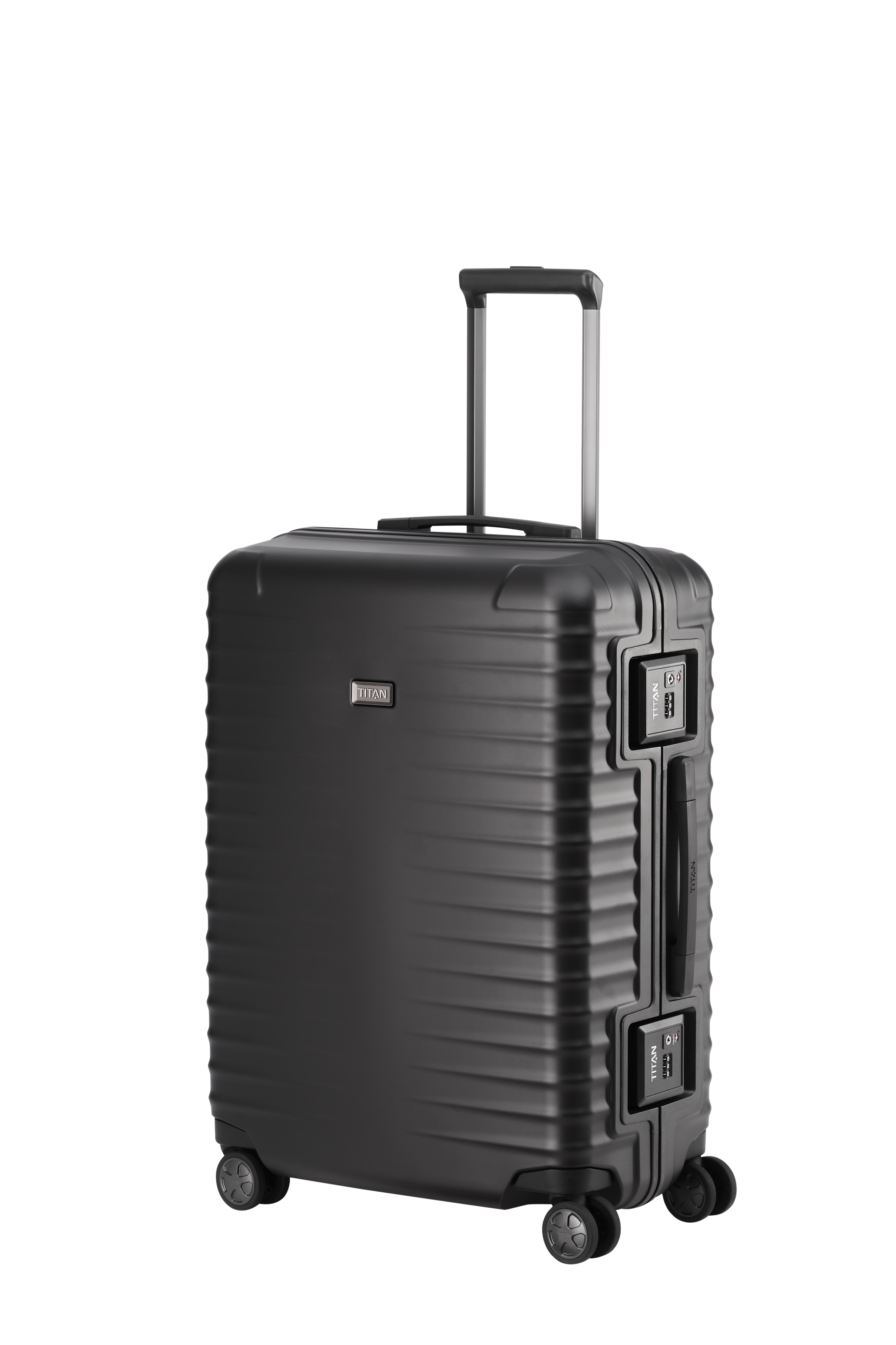 TITAN Trolley LITRON FRAME M 69 cm mit 4 Rollen Schwarz