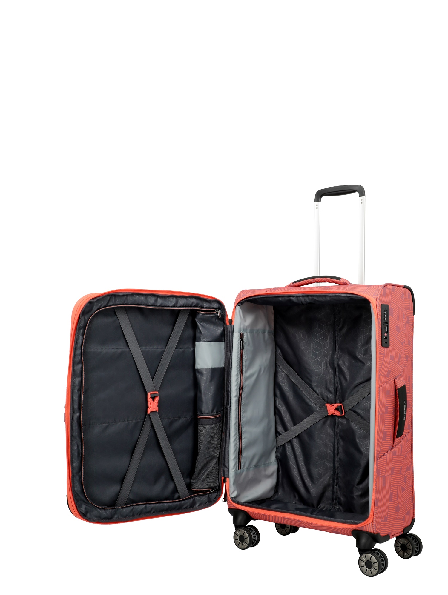 Travelite Trolley SKAII M 67 cm mit 4 Rollen Peach Edition