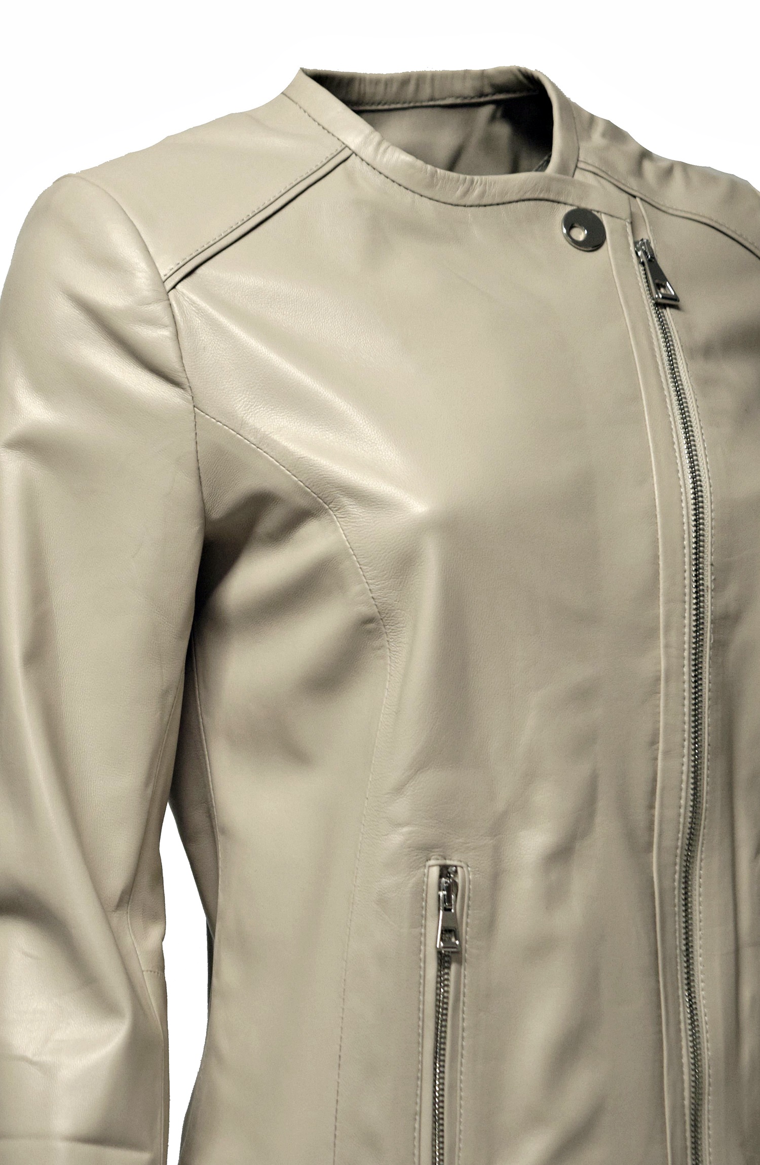 Damen Lederjacke Milka in fine Pale Creme