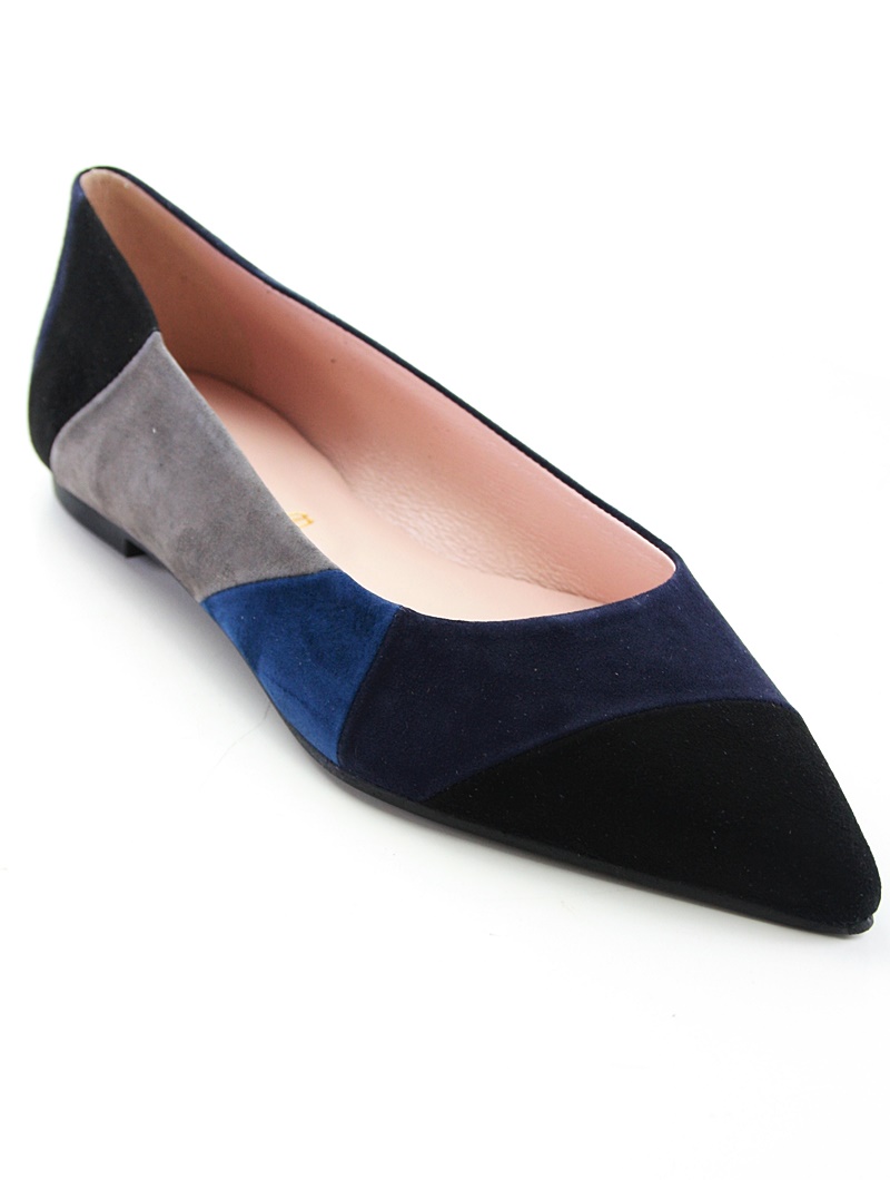 Damen Pretty Ballerinas Spitze Angelis Schwarz Blau Grau