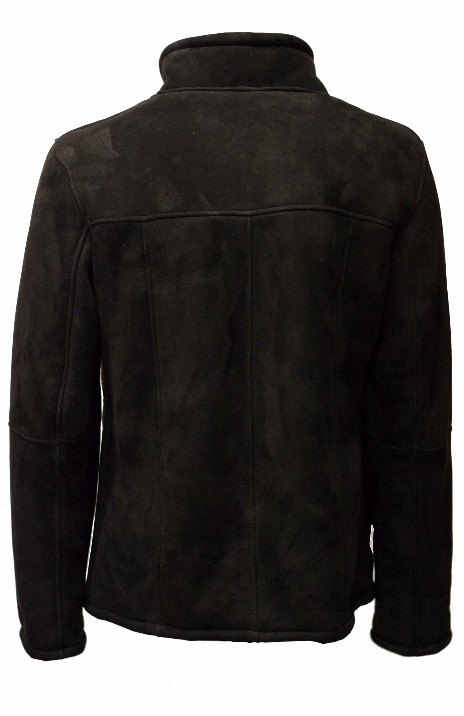 Herren Lammfelljacke Nellson in Braun Schwarzbraun