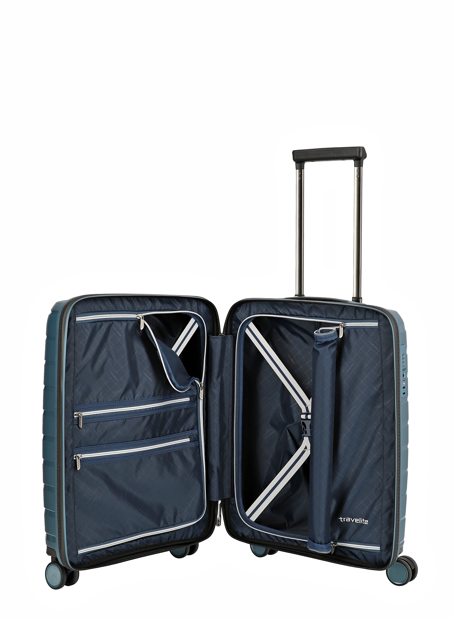 Travelite Koffer Air Base 4 Rollen Trolley S 55 cm Eisblau