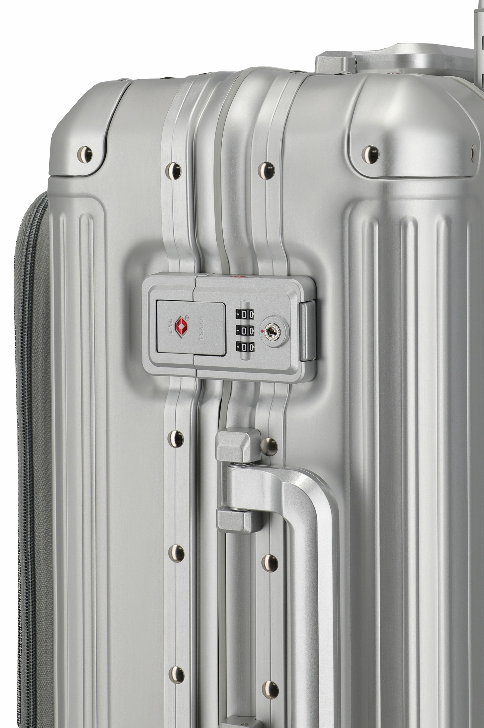Travelite Aluminium Trolley Next 2.0 Vortasche S 55 cm mit 4 Rollen Silber
