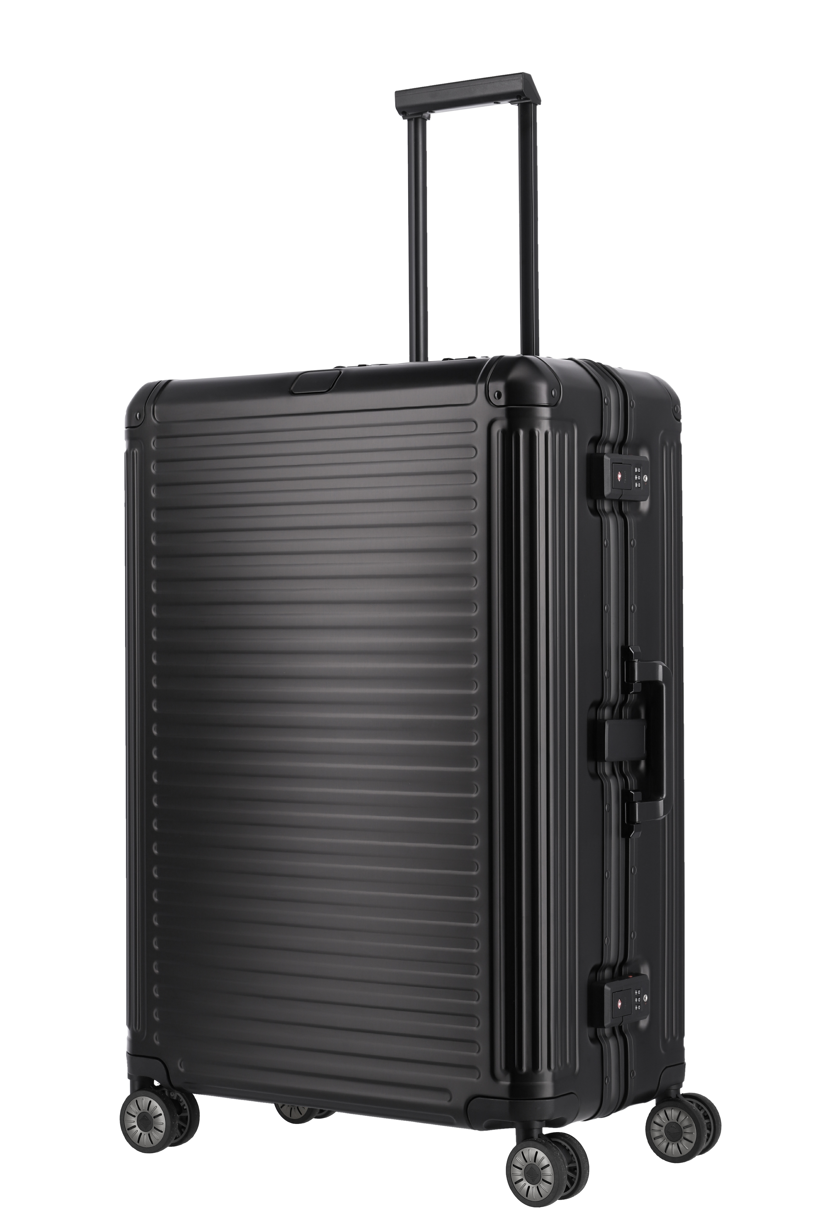 Travelite Aluminium Trolley Next L 77 cm mit 4 Rollen Schwarz