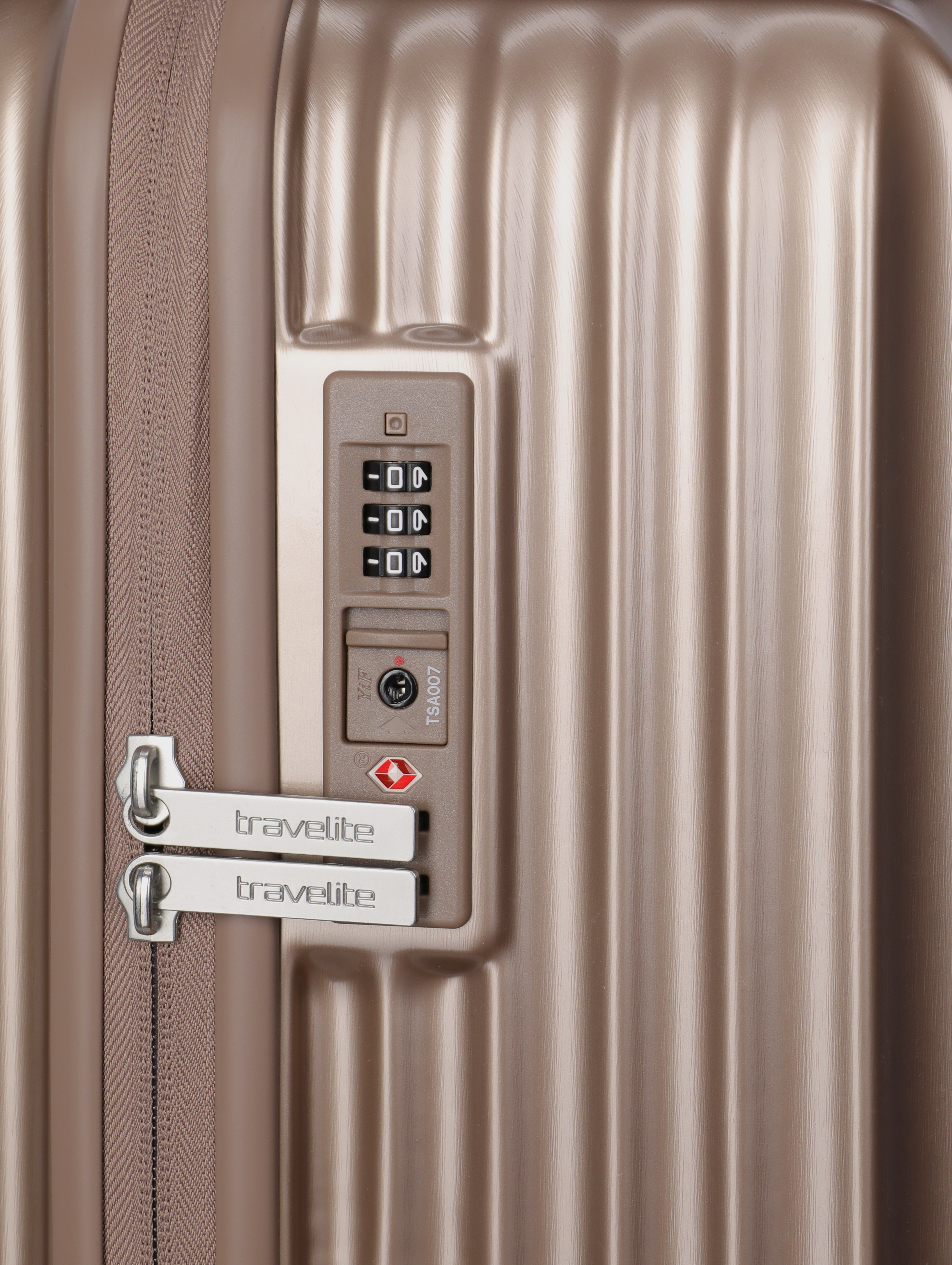 Travelite Paros 3 teiliges Set Metallic Look Altrosa