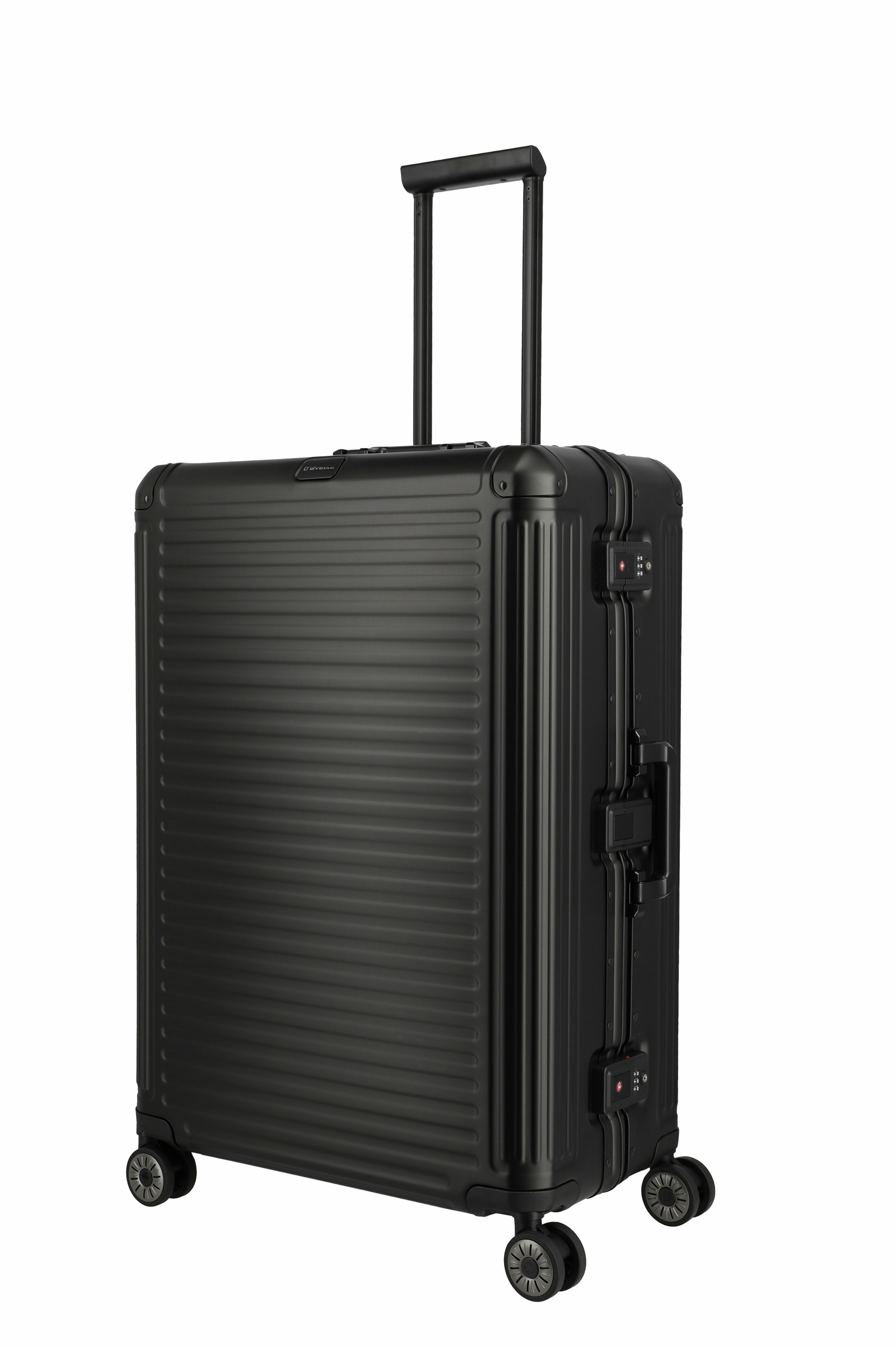 Travelite Aluminium Trolley Next 2.0 L 77 cm mit 4 Rollen Schwarz