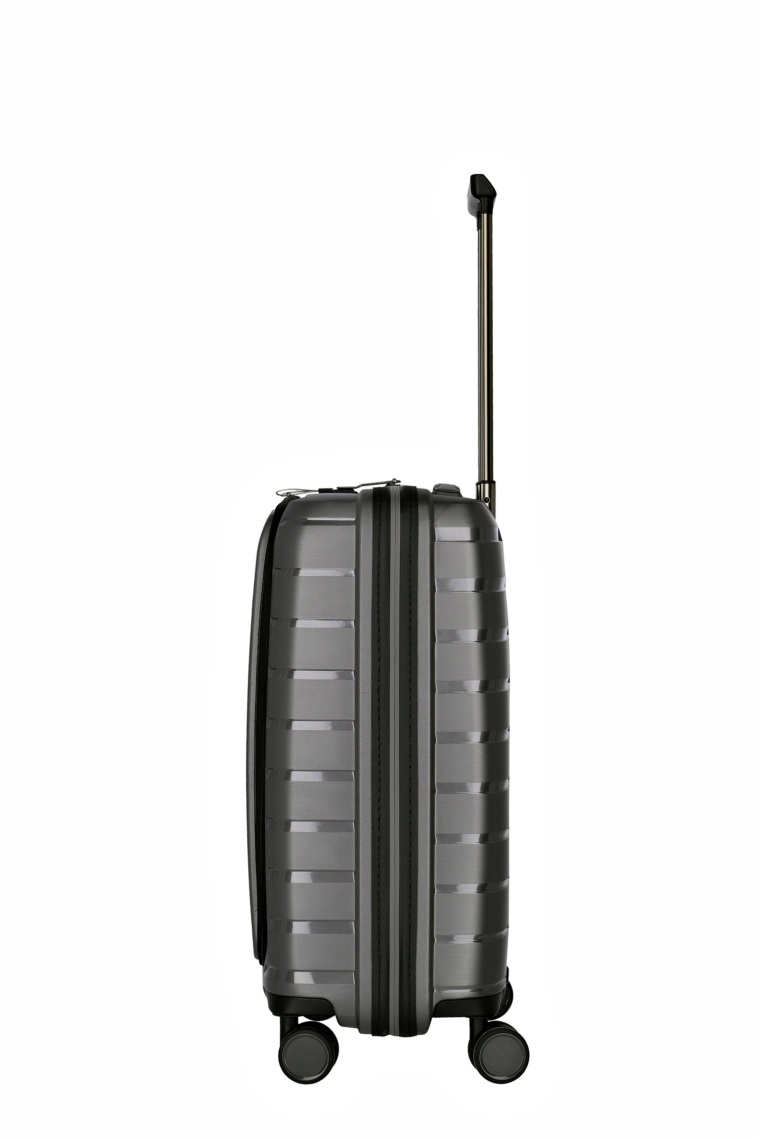 Travelite Koffer Air Base Vortasche 4 Rollen Trolley 55 cm S+ Anthrazit